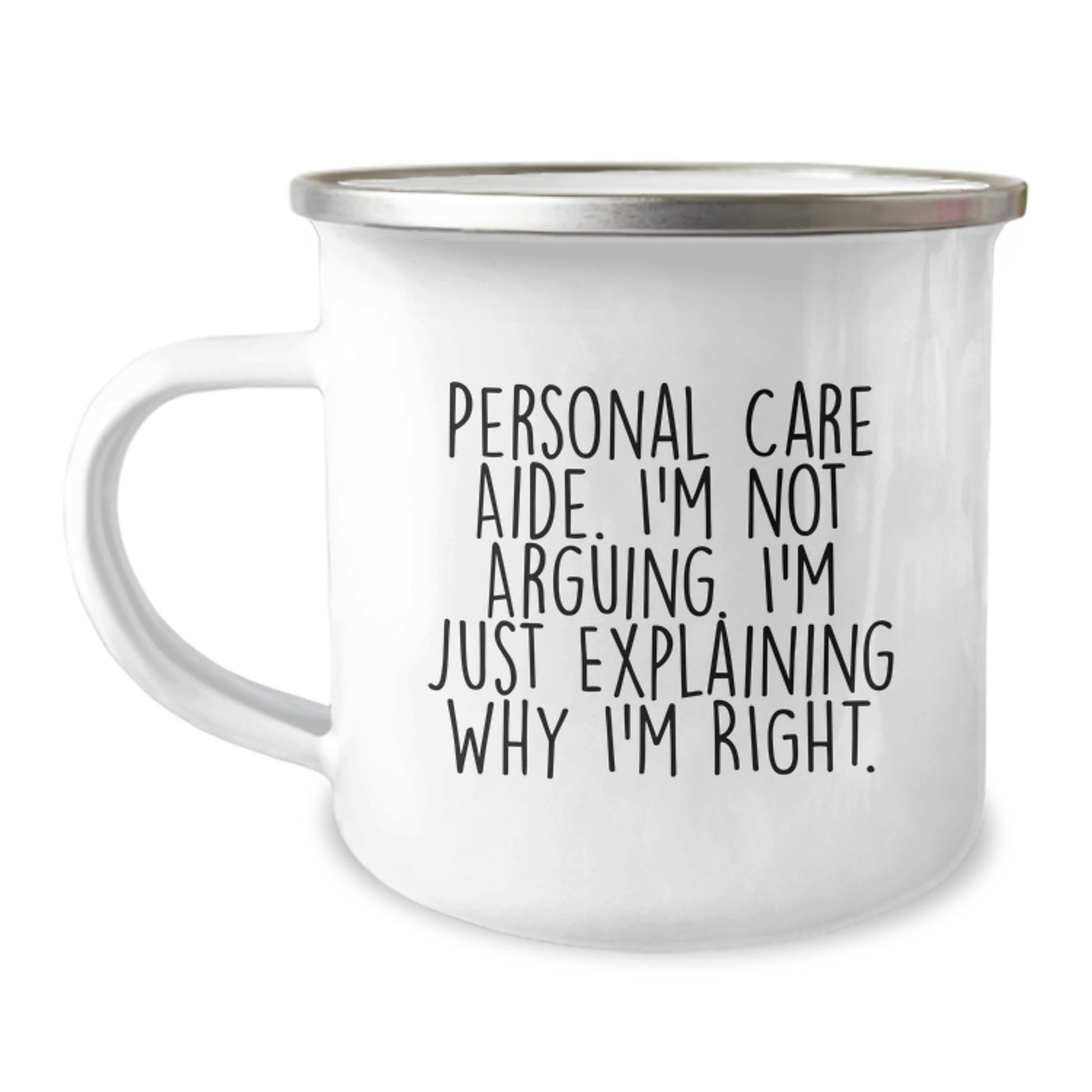 Funny Personal Care Aide Gifts from Men - Explaining Right Christmas Unique Mugs for Personal Care Aide Women - Camping Mug for Personal Care Aide Enthusiasts - Image 1