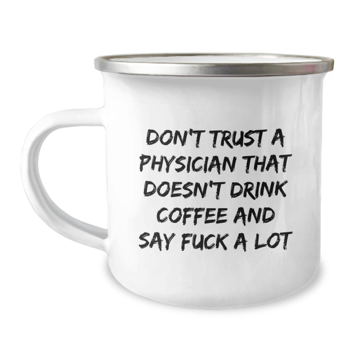 Funny Physician Gifts from Friends, Unique Camping Mug for Physicians, Ideal Gift for Men on Christmas - Image 1