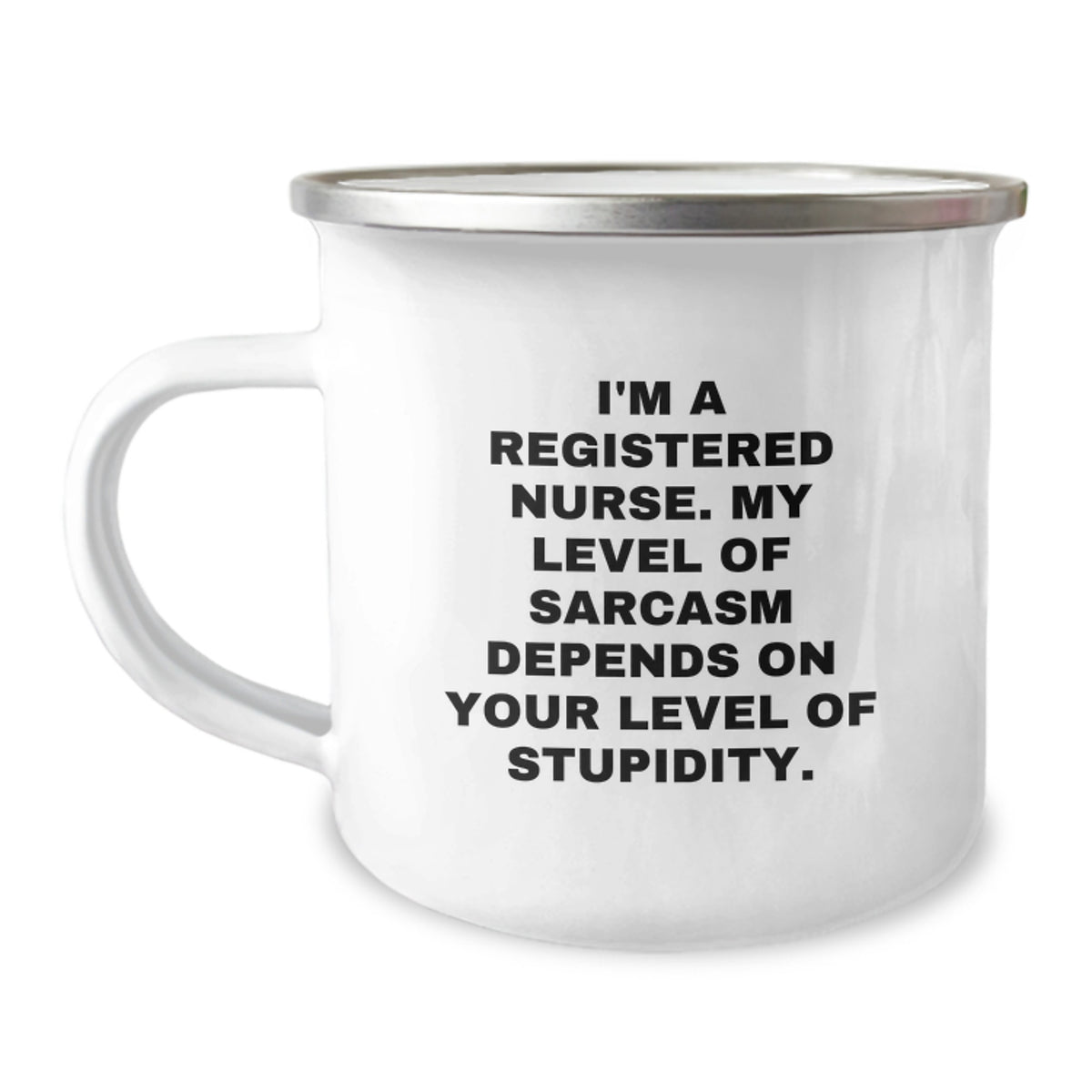 Funny Gifts for Registered Nurses, Camping Mugs with Sarcasm Quote, Christmas Unique Presents from Friends to Family Members - Image 1