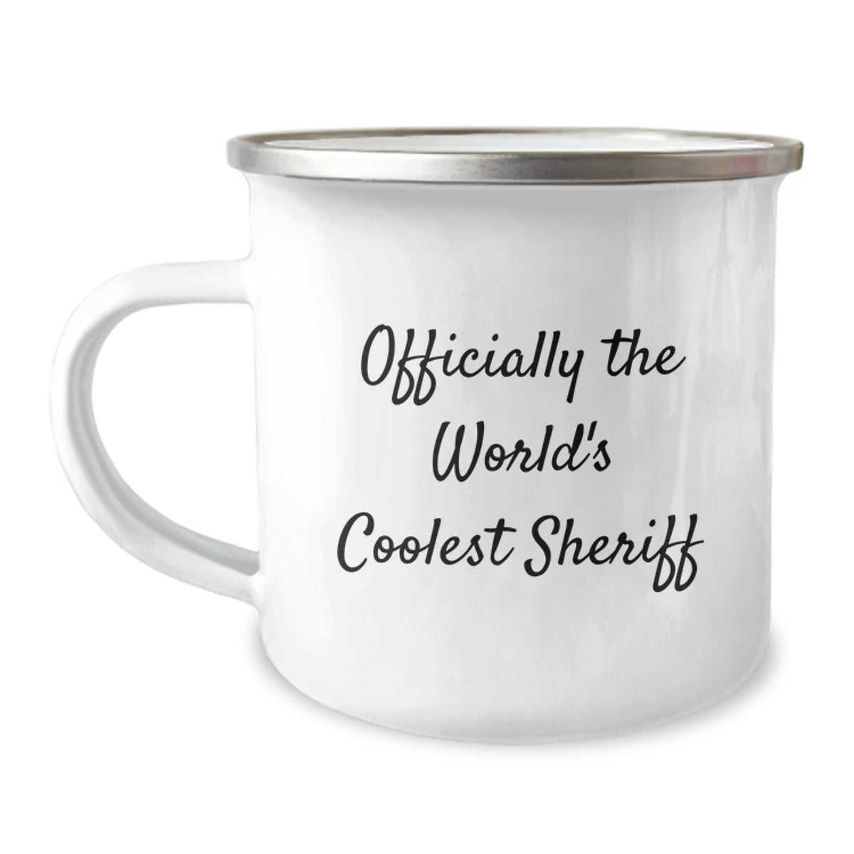 Funny Sheriff Gifts for Graduation - 'Officially The World's Coolest Sheriff' Camping Mug for Men, Women, Friends, Coworkers, Family - Gifts from Mom, Dad, Friends, Coworkers, Family - Image 1