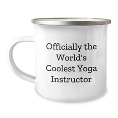 Gifts for the World's Coolest Yoga Instructor - Funny Camping Mug, Perfect for Yoga Enthusiasts and Outdoor Lovers this Christmas - Image 1