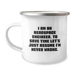Aerospace Engineer Humor Funny Camping Mug Gifts for Men Women Friends Christmas Unique Presents from Family - Image 1