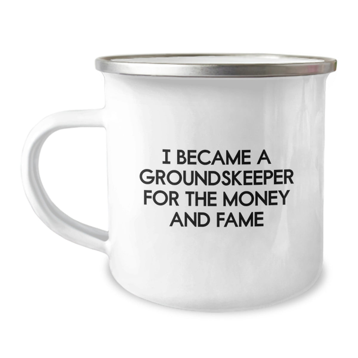 groundskeeper Gifts Funny Quote Camping Mug for Birthday, Gifts from Men to groundskeeper Friends, Unique groundskeeper Mug, 12 oz Stainless Steel - Image 1