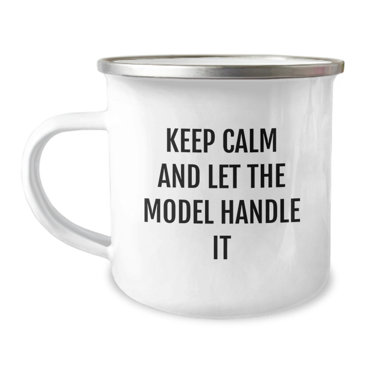 Funny Model Gifts for Birthday, Keep Calm And Let The Model Handle It Funny Camping Mug Gifts from Friends for Model - Image 1