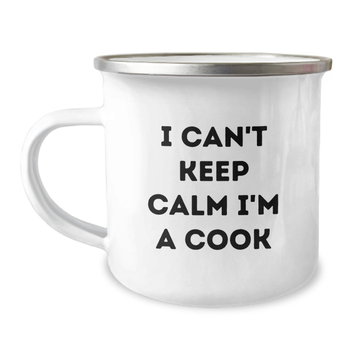 Funny Cook Gifts for Birthday - 'I Can't Keep Calm I'm A Cook' Camping Mug from Friends, Coworkers, or Family - Image 1