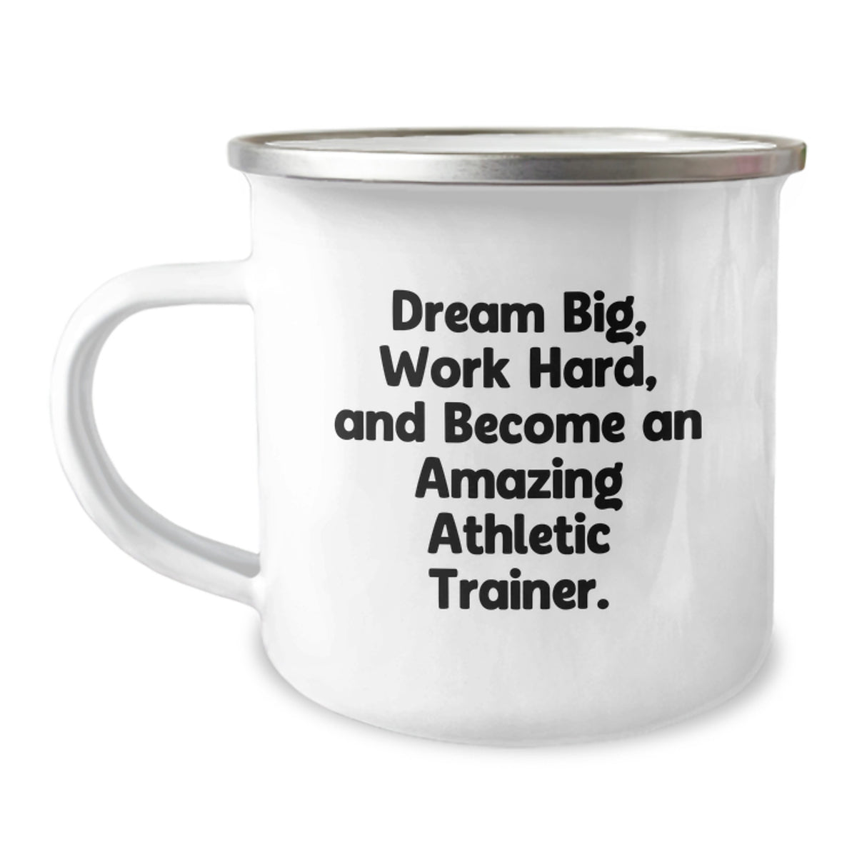 Gifts from Family for Amazing Athletic Trainer Christmas Unique Gifts - Funny Quote on 12 oz Stainless Steel Camping Mug - Image 1