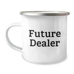 Funny Christmas Unique Gifts for Dealers from Friends - Camping Mug, Dealer Humor, Fun Quotes, Holiday Mug - Image 1