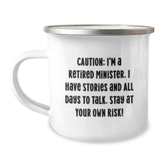 Minister Gifts, Camping Mug, Funny Quote, Birthday Unique Gifts, Gifts from Friends, Gifts for Minister - Image 1
