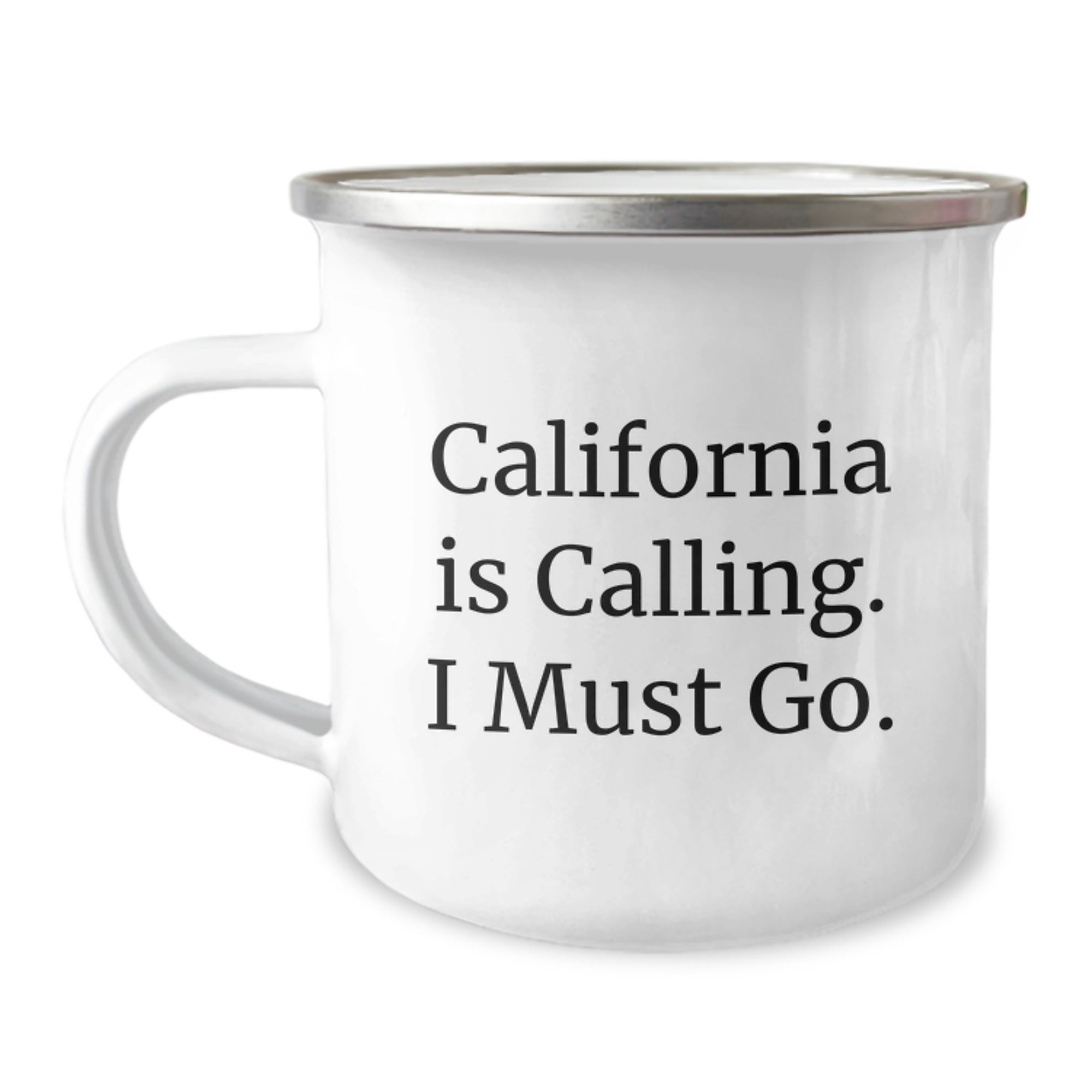 California Adventures await, Funny Camping Mug for Friends from California, Gifts for Outdoor Enthusiasts - Image 1