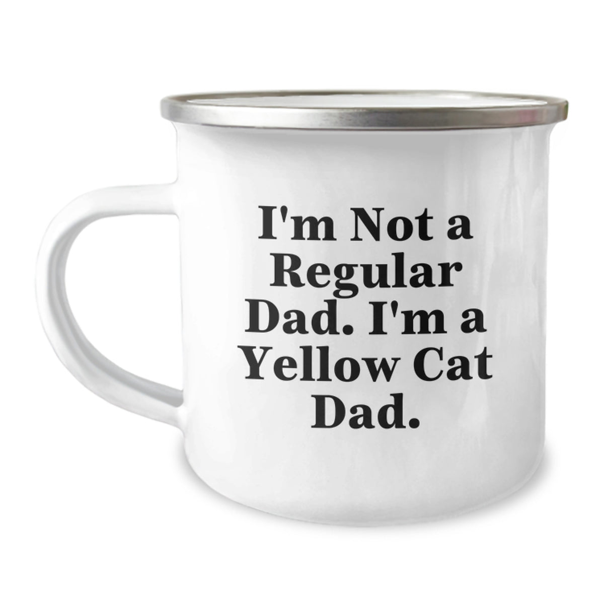 Funny Yellow Cat Dad Camping Mug Gifts from Men to Yellow Cat Lovers, Christmas Unique Gifts for Friends - Image 1