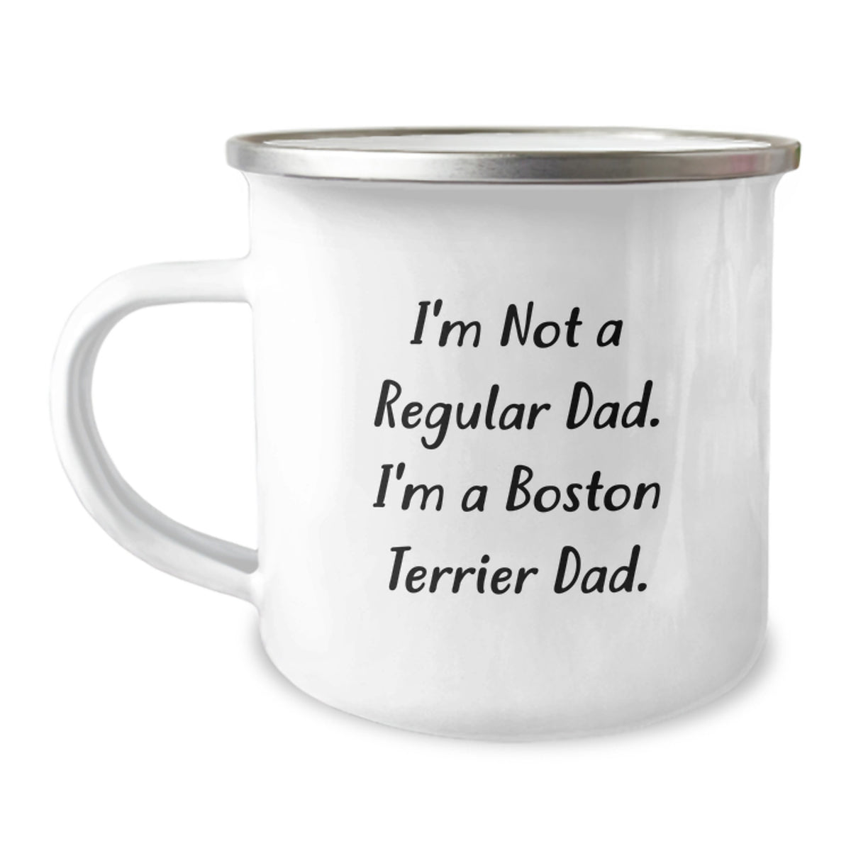 Boston Terrier Dog Dad Funny Camping Mug Gifts for Men from Family - Image 1