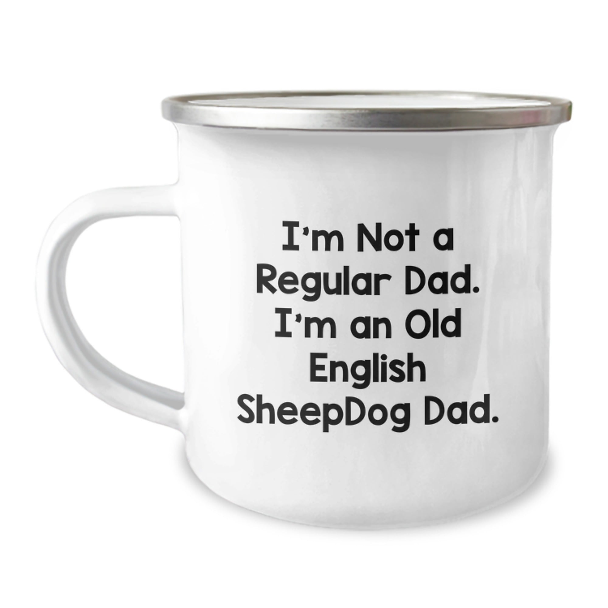 Unique Old English SheepDog Dad Gifts for Men Birthday Camping Mug - Image 1