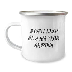 Funny Arizona Camping Mug Gifts from Friends to Arizona Men Women, Arizona Unique Christmas Unique Gift Ideas, I Can't Help It. I Am From Arizona Mugs, Arizona Camping Mug for Arizona Lovers - Image 1