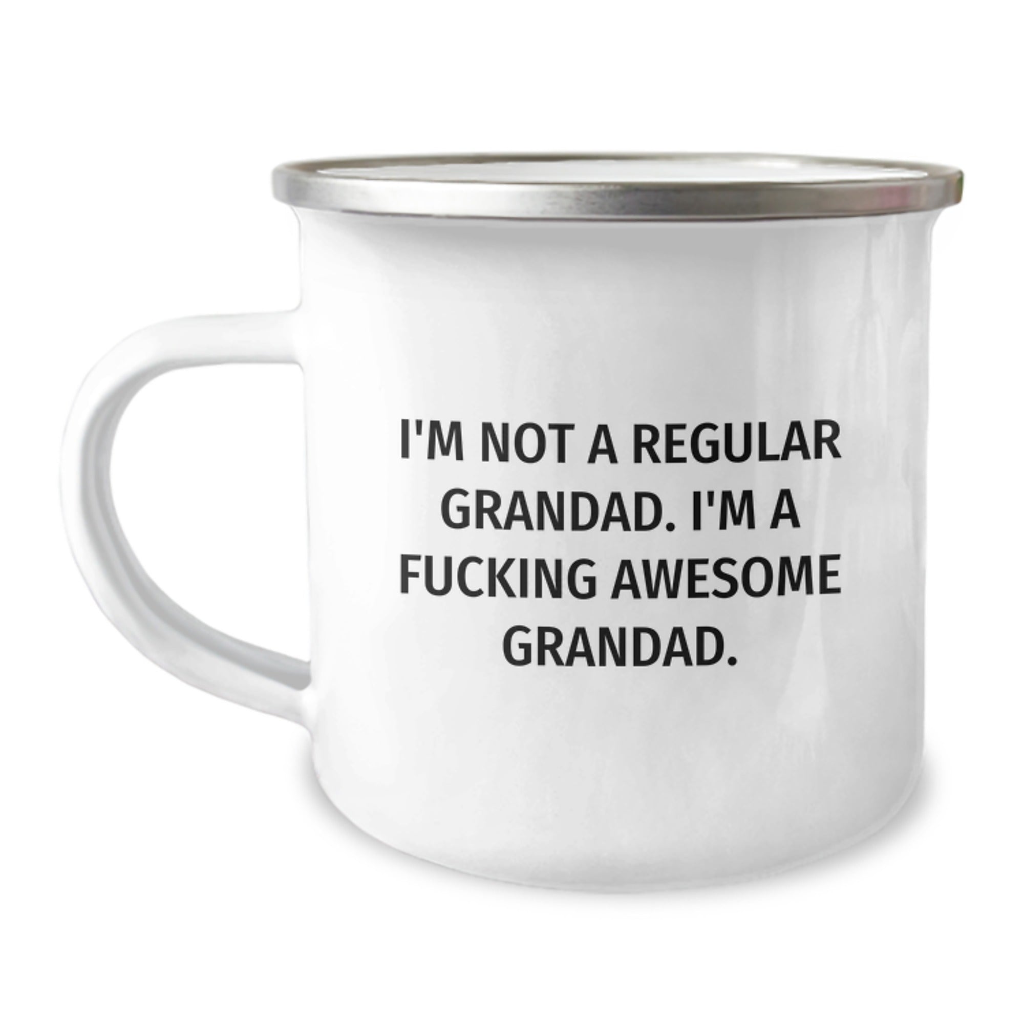 Funny Grandad Gifts from Family, 'I'm Not A Regular Grandad. I'm A F--king Awesome Grandad.' Camping Mug for Men Birthday Unique Gifts - Image 1