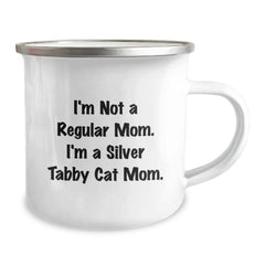 Unique Gift for Silver Tabby Cat Lovers, Funny Camping Mug for Friends, Silver Tabby Cat Mom is a Superhero Gift - Image 2