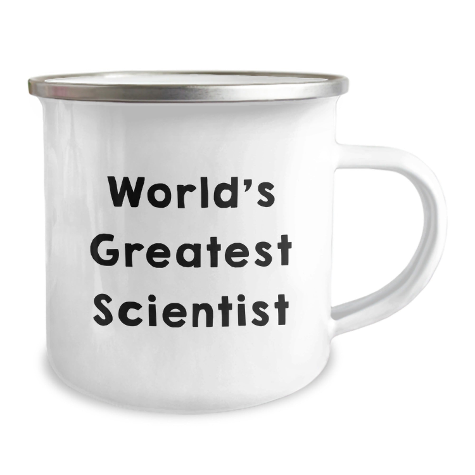 Funny World's Greatest Scientist Gifts for Men, Christmas Unique Camp Mug for Scientist Friends and Family, Enamel Stainless Steel 12 oz Coffee Cup - Image 2