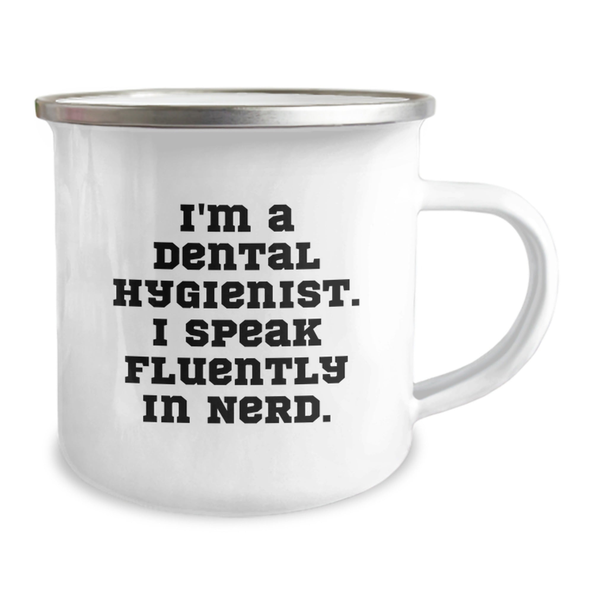 Funny Dental Hygienist Gifts from Coworkers for Christmas Unique Mugs with I'm A Dental Hygienist. I Speak Fluently In genius. - Image 2