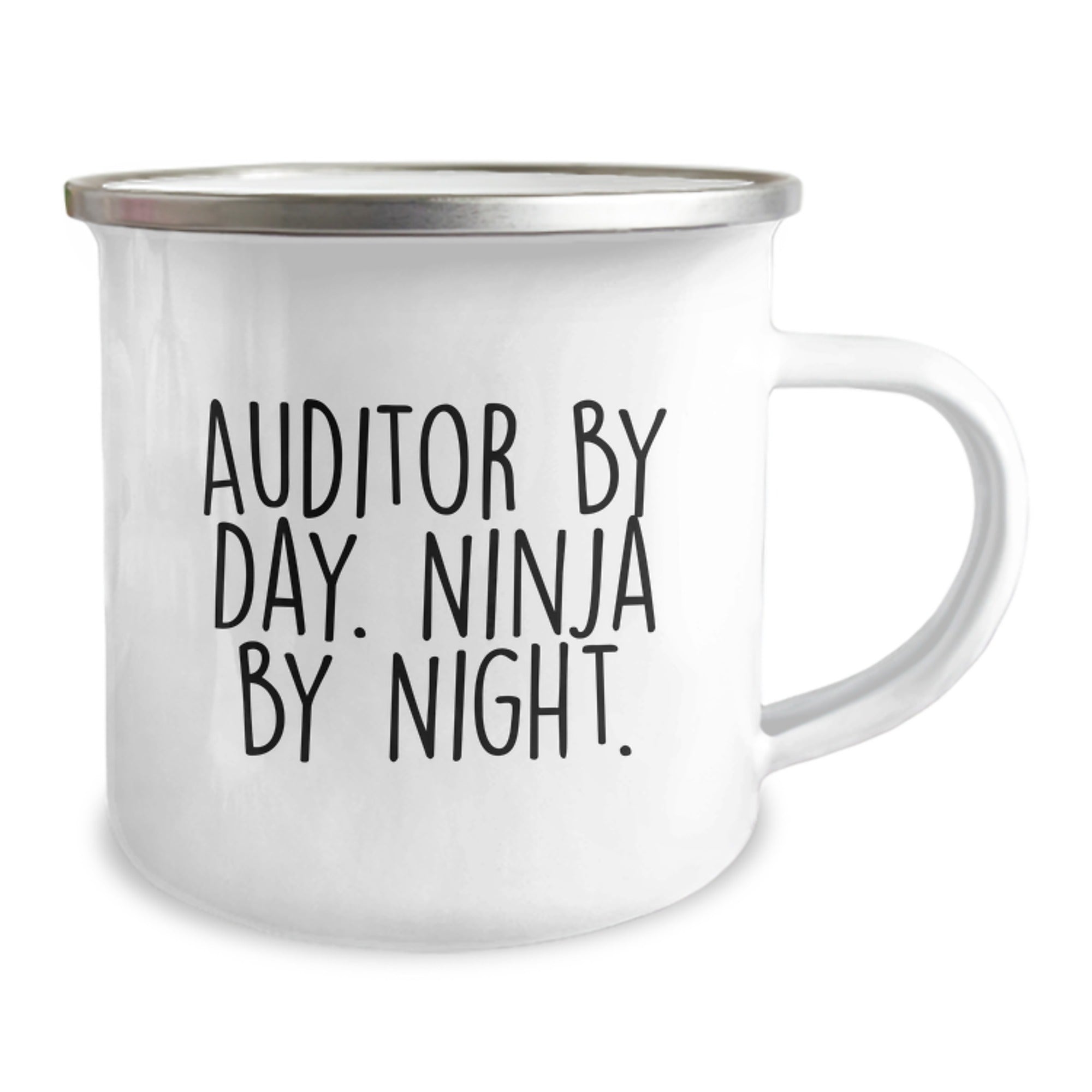 Auditor Gifts by Day, Ninja by Night, 12 oz Camping Mug for Graduation, Unique Gifts from Friends, Family, or Coworkers to Auditor Men or Women - Image 2