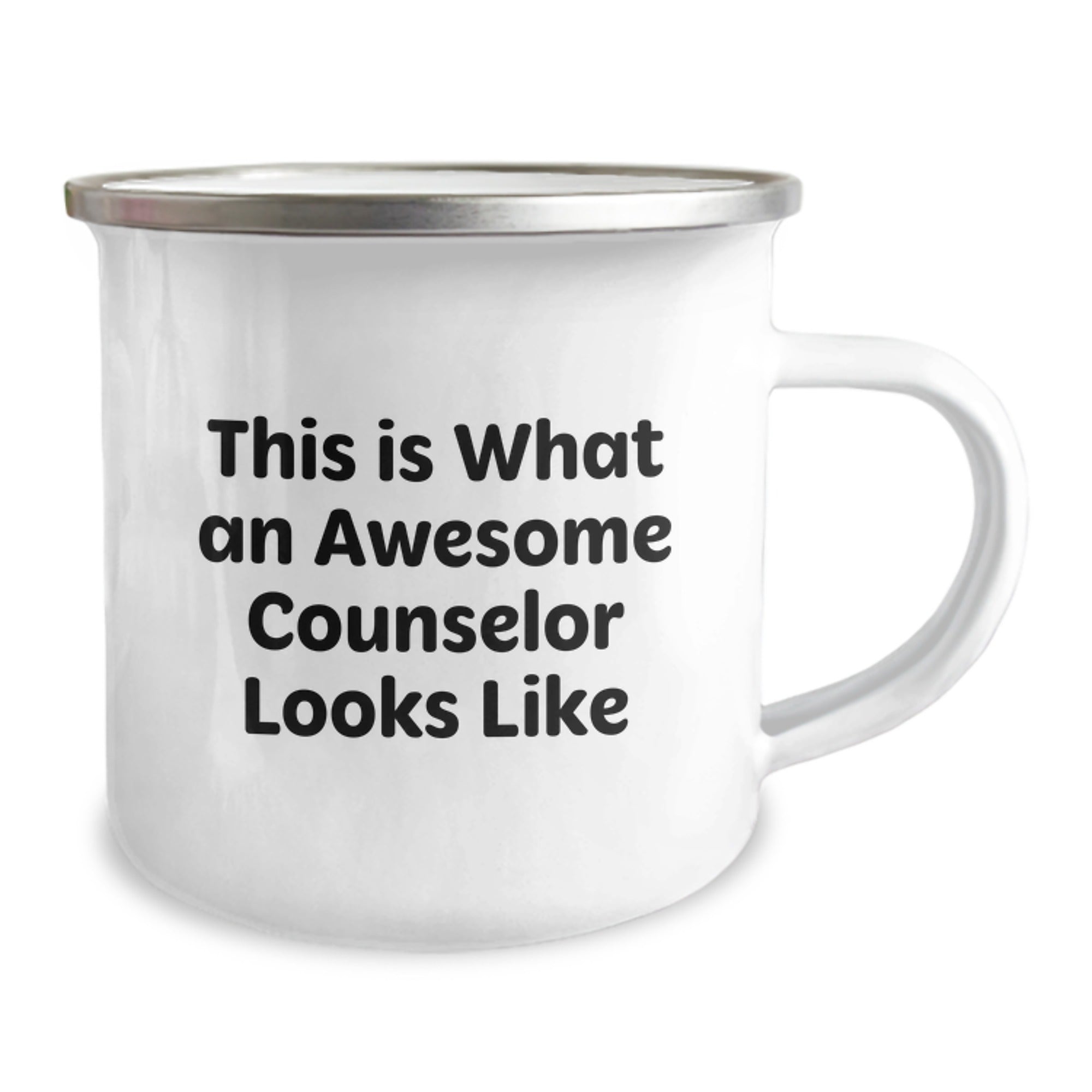 Funny Counselor Quotes Gifts from Friends to Awesome Counselors on Graduation, Camping Mug 12 oz Stainless Steel Enamel Finish - Image 2