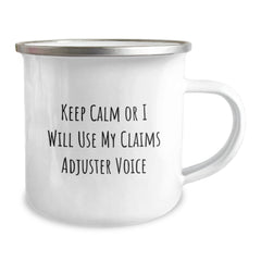 Funny Claims Adjuster Gifts from Men to Women, Keeps Calm Or I Will Use My 'Tough' Claims Adjuster Voice Valentine's Unique Gifts for Claims Adjuster Friends - Image 2