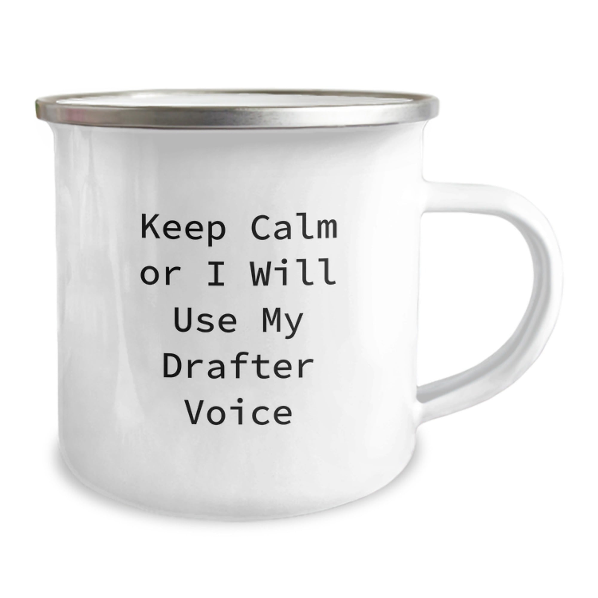 Funny Drafter Christmas Unique Gifts from Men to Drafter Friends, Unique Camping Mug with Keep Calm Or I Will Use My Drafter Voice, Drafter Enthusiast Cup for Drafter Lovers - Image 2