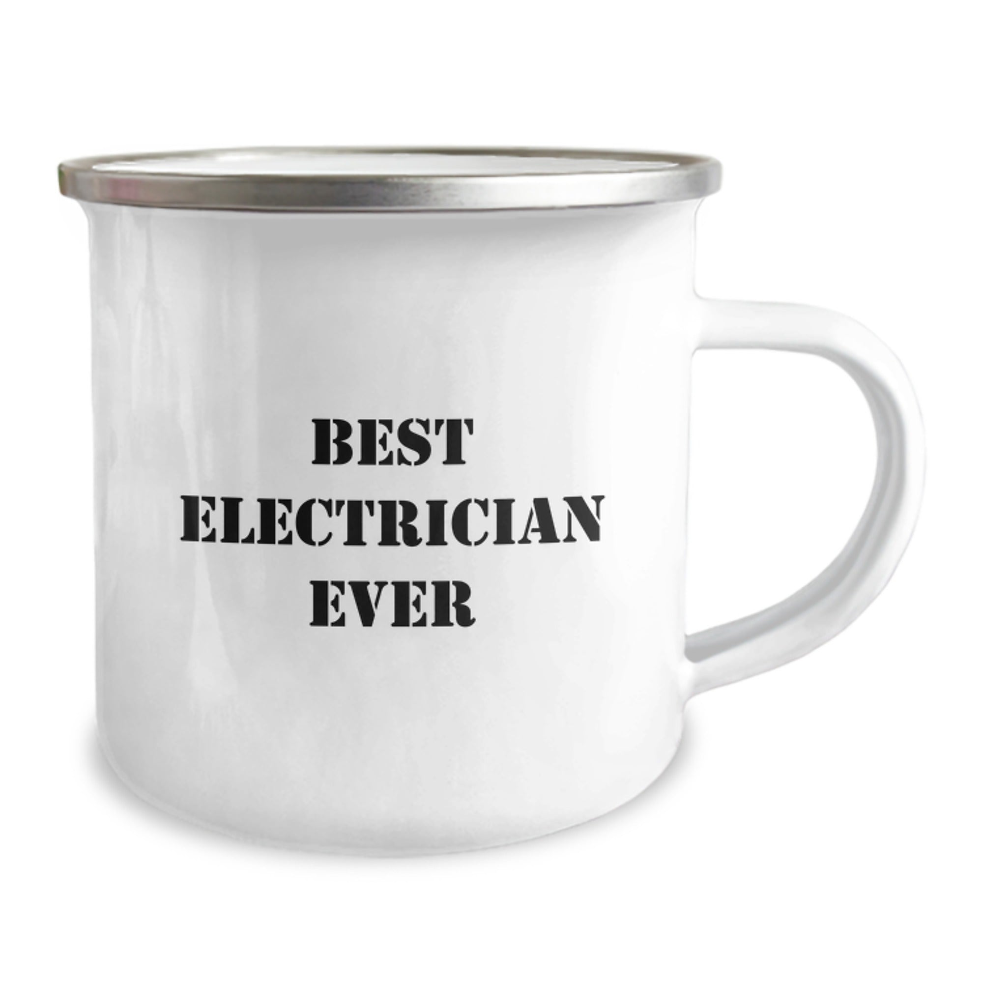 Funny Electrician Gifts from Friends Best Electrician Ever 12 oz Camping Mug for Graduation - Image 2