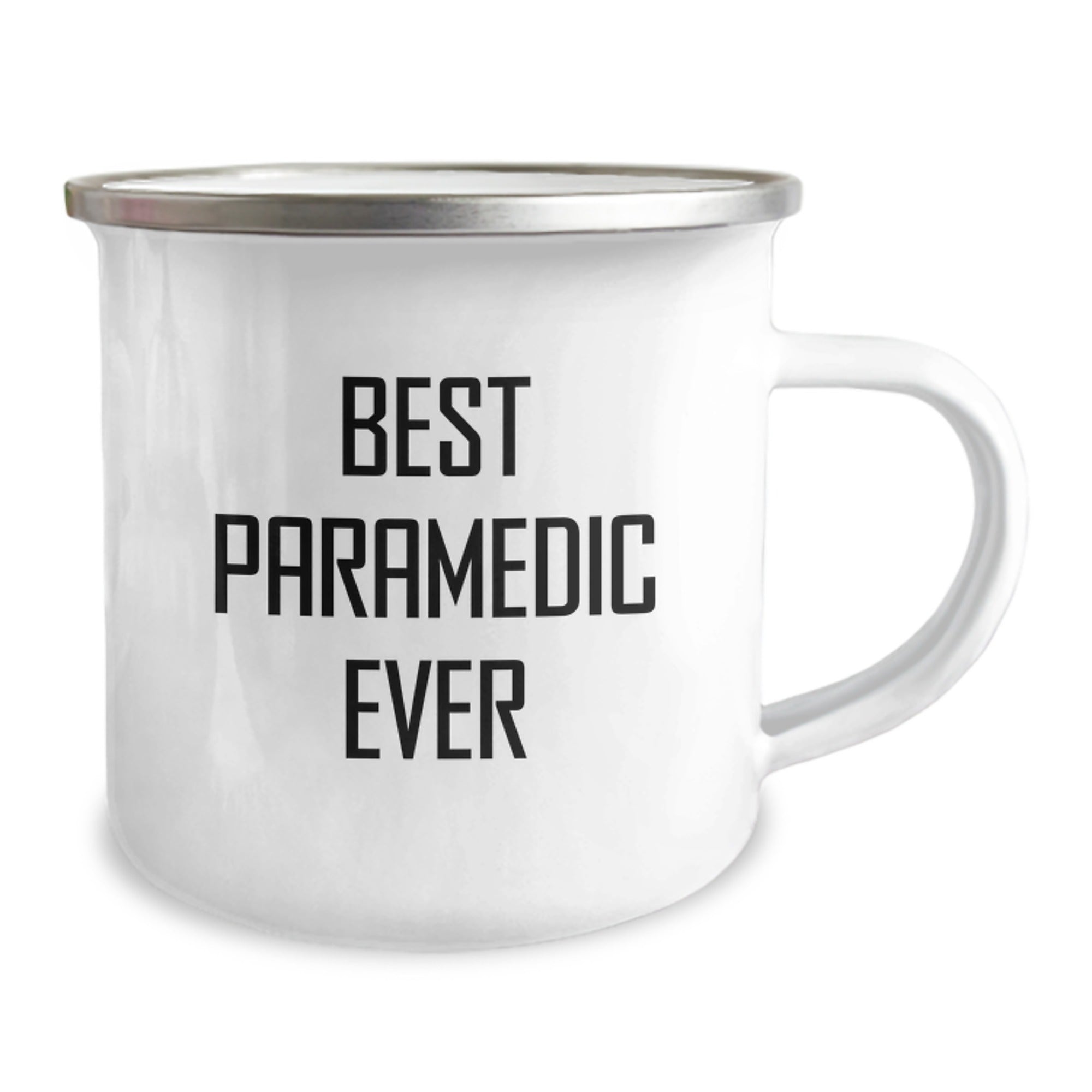 Funny Rescue Worker Gifts from Friends for Birthday - Camping Mug 'Best Rescue Worker Ever' Quote, 12 oz Stainless Steel with Enamel Finish - Image 2