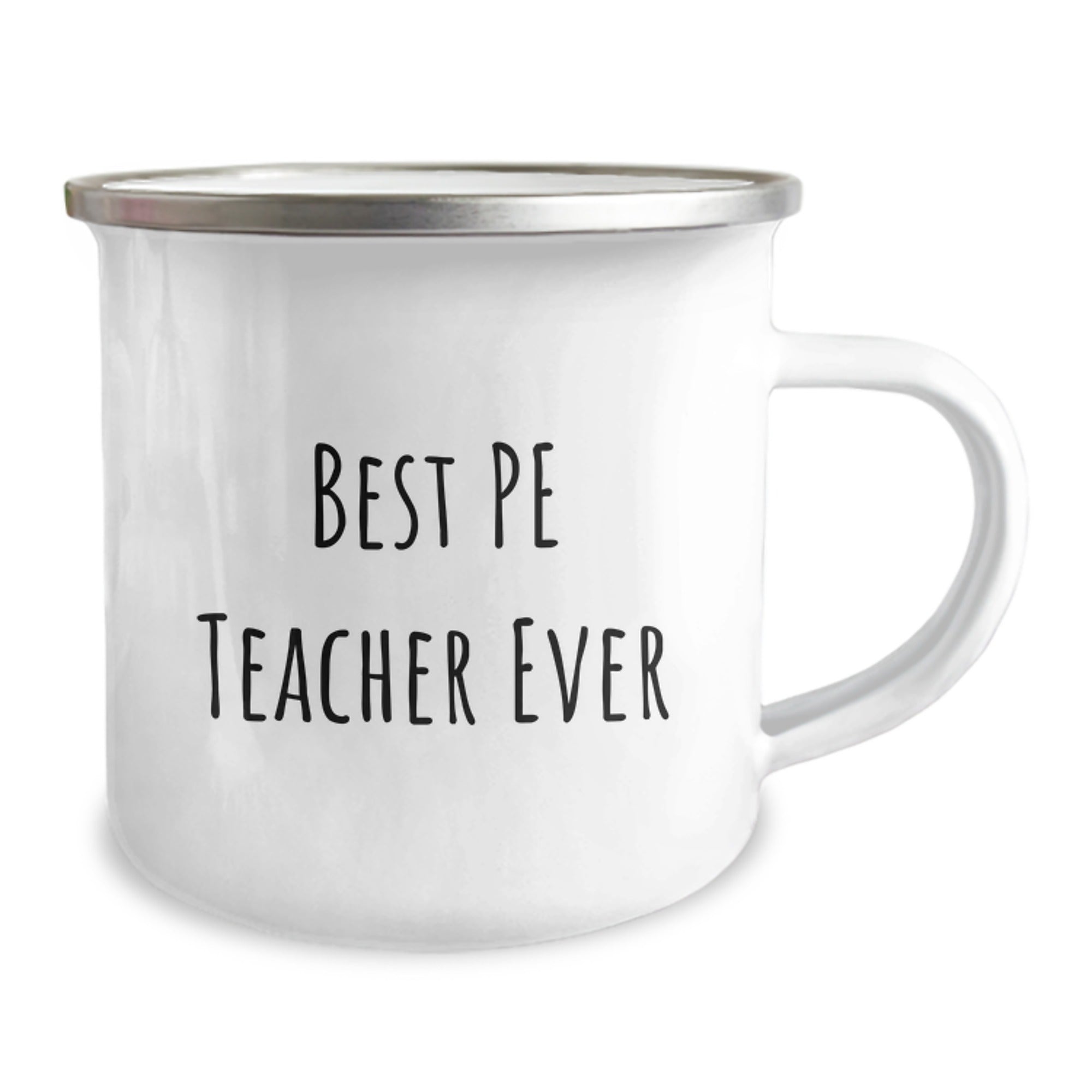 Funny PE Teacher Gifts from Friends for Best Pe Teacher Ever on Birthday - 12 oz Camping Mug - Image 2
