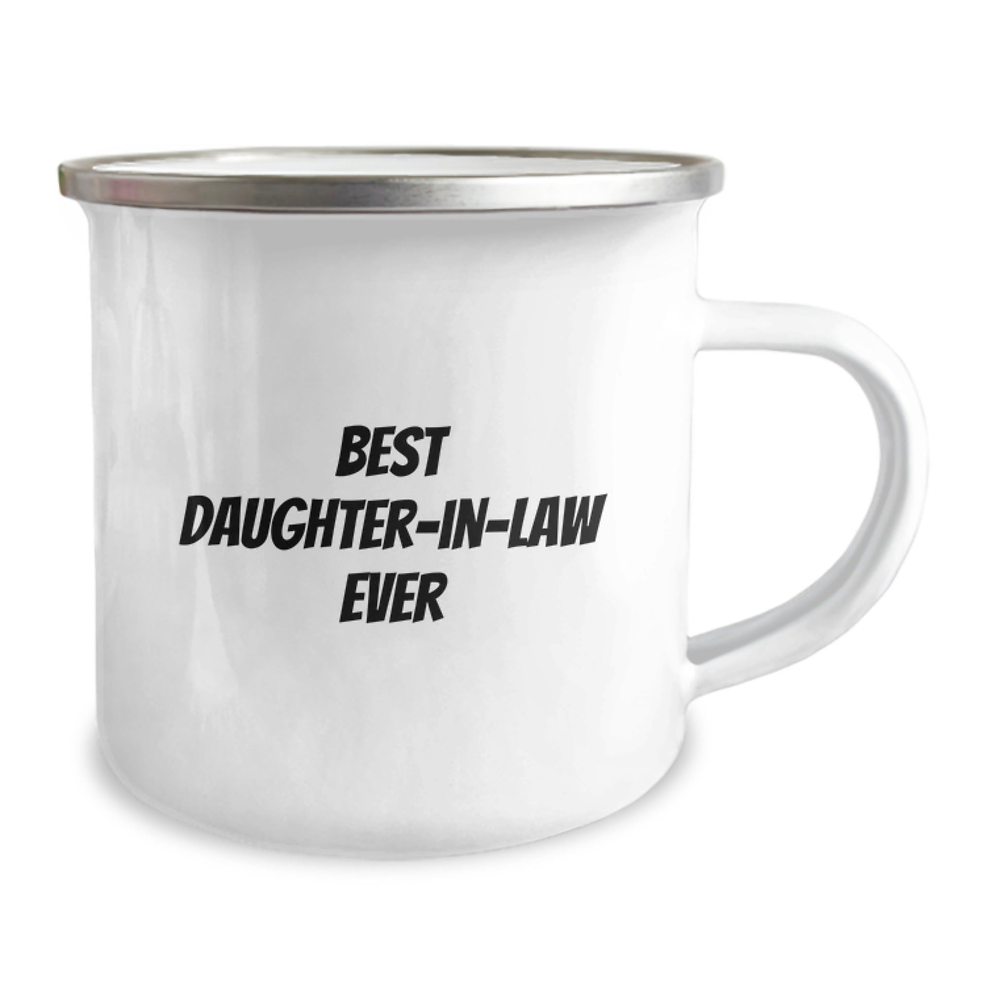 Funny Daughter-in-law Gifts for Birthday, Best Daughter-in-law Ever Camping Mug, Gifts from Family - 12 oz Stainless Steel with Enamel Finish - Image 2