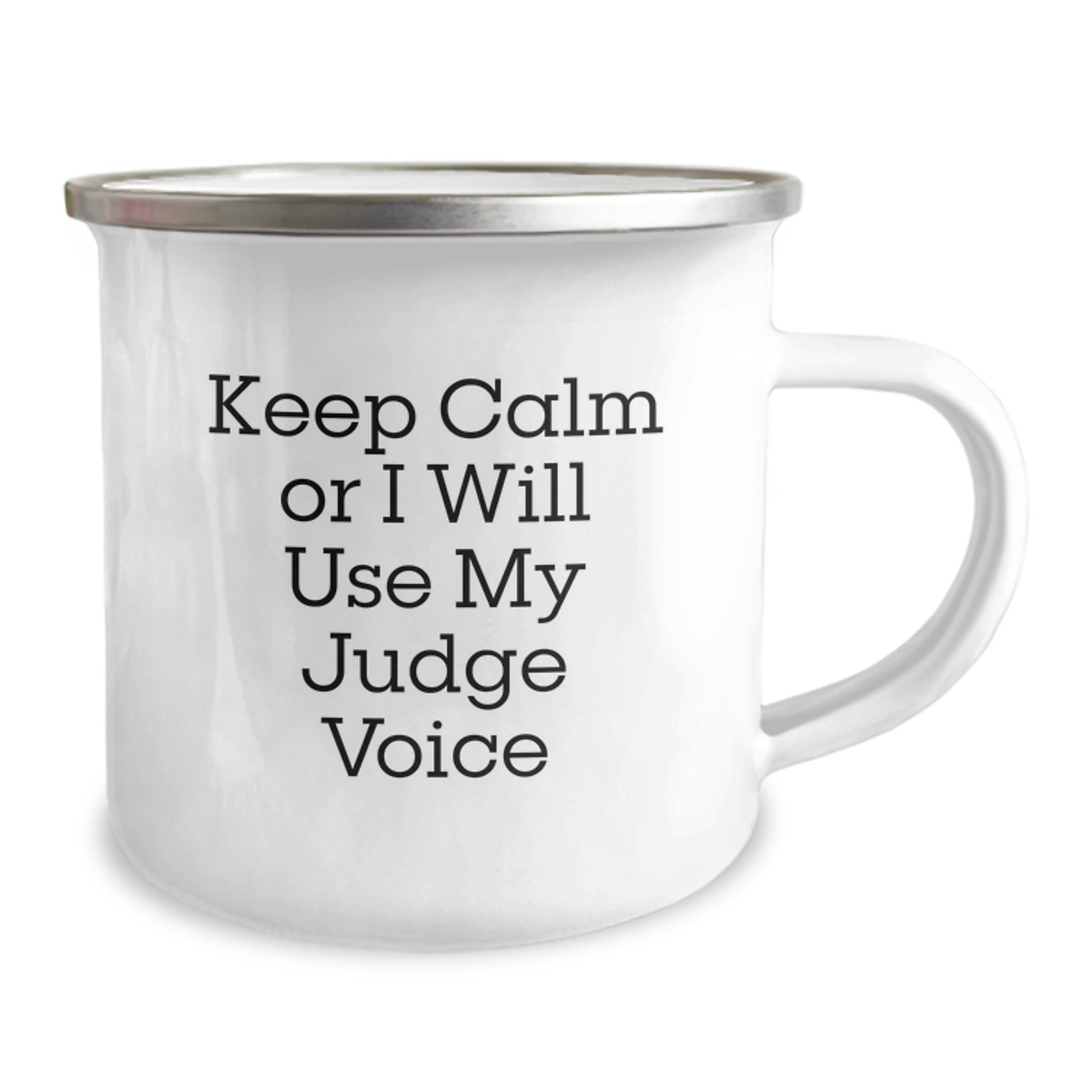 Funny Judge Gifts for Men, Christmas Unique Judge Mug, Camping Mug with Keep Calm Or I Will Use My Judge Voice Quote, Gifts from Friends to Judge - Image 2