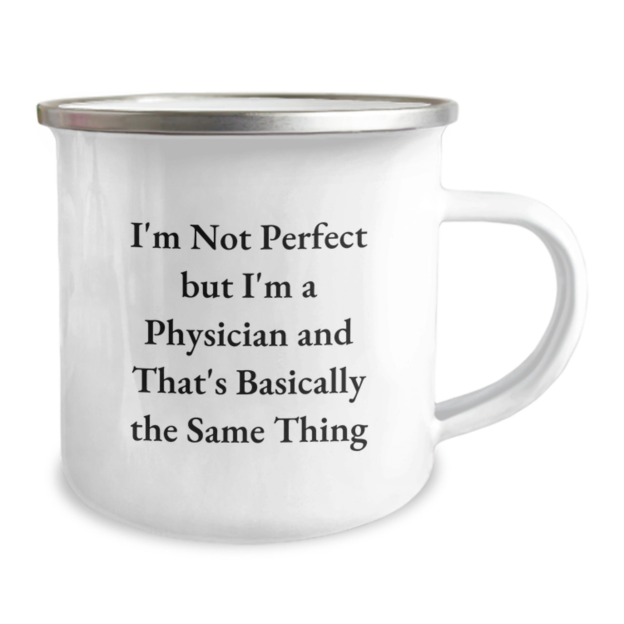 Funny Physician Gifts for Men, 'I'm Not Perfect' Camping Mug, Birthday Unique Gifts from Friends to Coworkers - Image 2