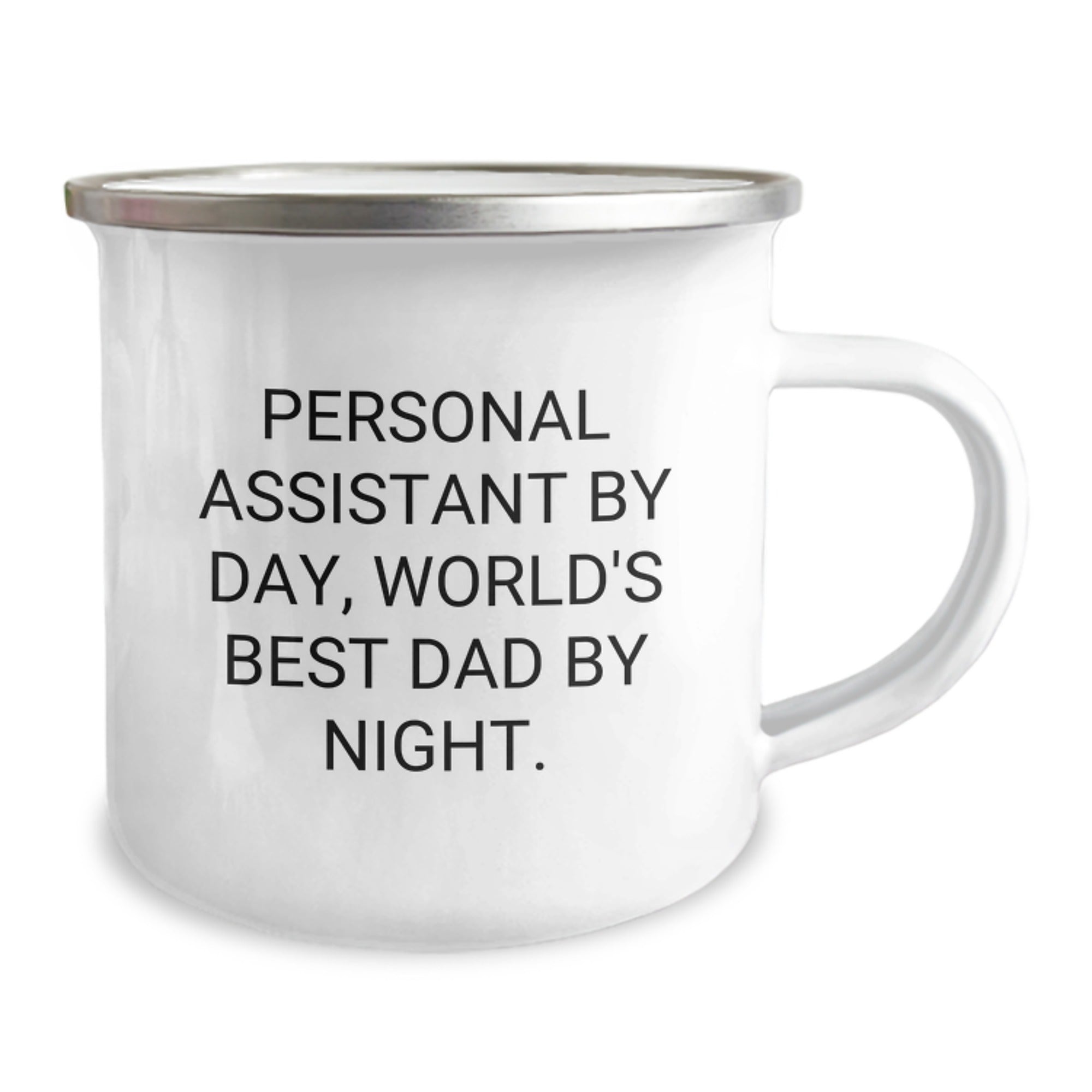 Funny Personal Assistant Gifts from Dad, Camping Mug for Personal Assistant By Day, World's Best Dad By Night Birthday Unique Gifts - Image 2