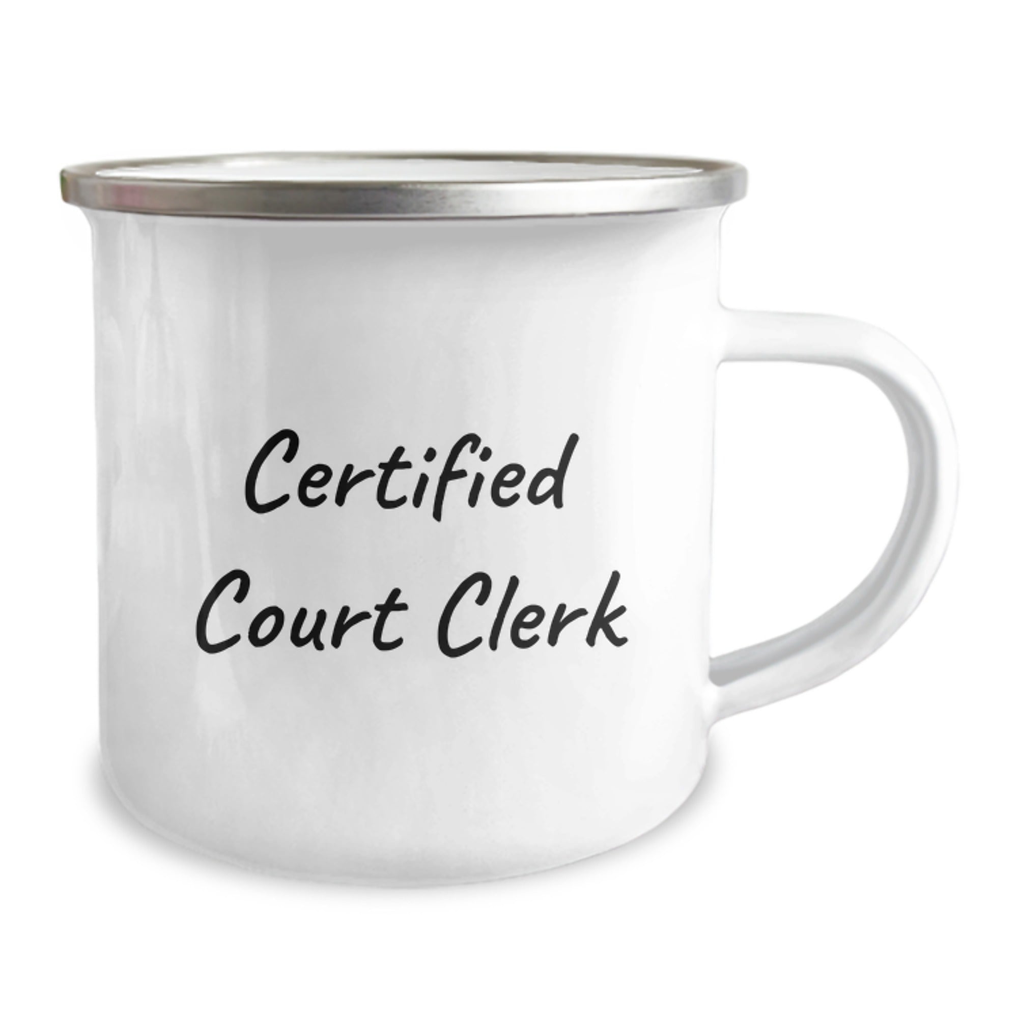 Funny Court Clerk Gifts - Camping Mug with Quote 'Certified Court Clerk' - Birthday Unique Gifts from Friends to Court Clerk - Image 2