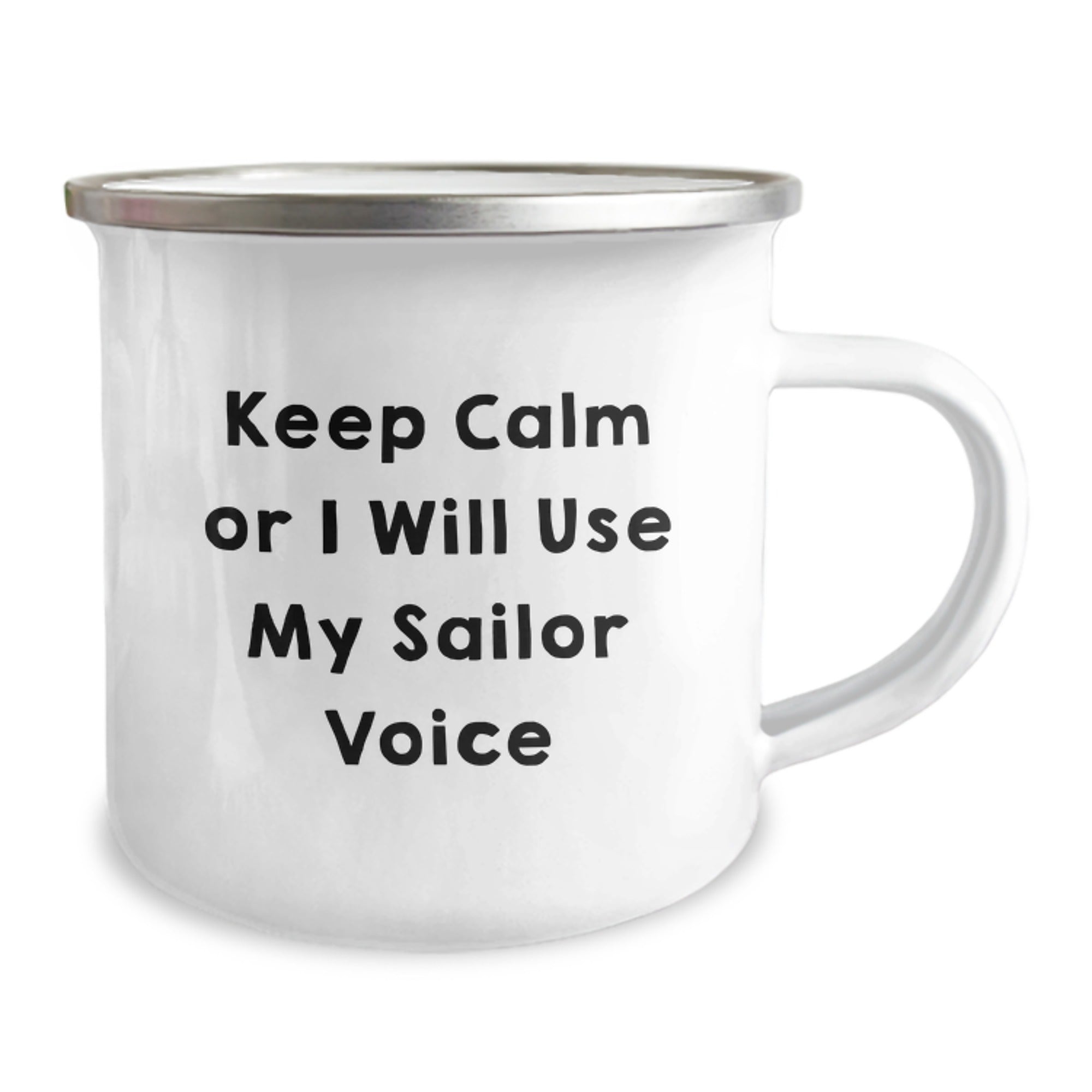 Funny Sailor Gifts for Men, Cute Camping Mugs, Christmas Unique Gifts from Friends to Sailor, 'Keep Calm Or I Will Use My Sailor Voice' Inspirational Quote Gifts - Image 2