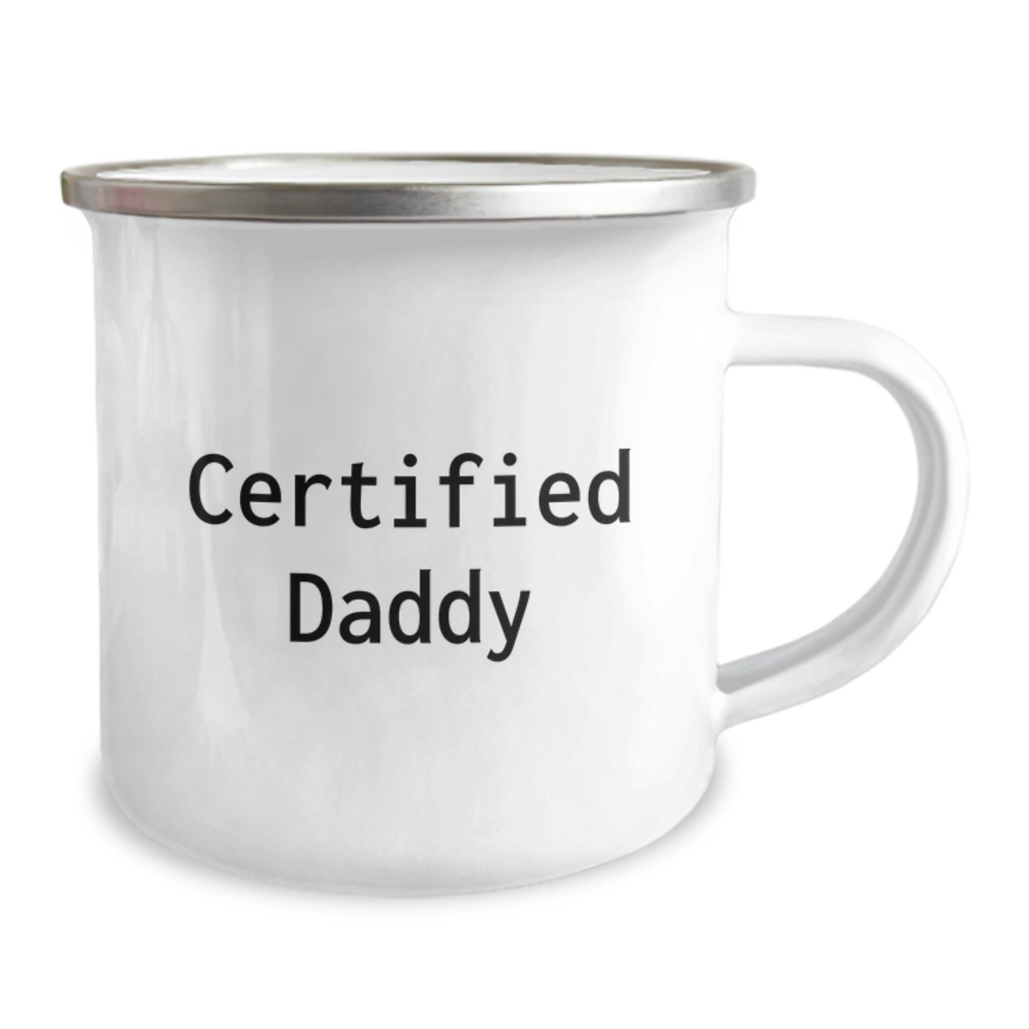 Funny Certified Daddy Quote Gifts from Men for Daddy's Birthday Unique Camping Mug, Stainless Steel with Enamel Finish, 12 oz Capacity, Makes a Great Gift for Dad - Image 2