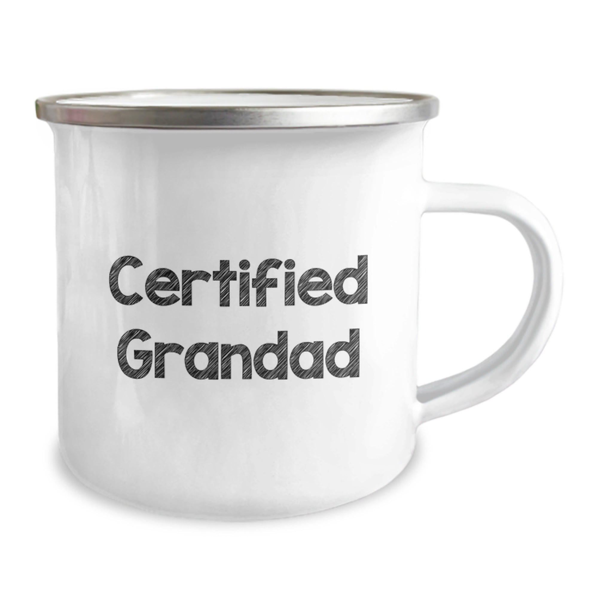 Funny Grandad Camping Mug Gifts from Men to Grandad for Graduation, Certified Grandad Quote, 12 oz Stainless Steel with Enamel Finish - Image 2