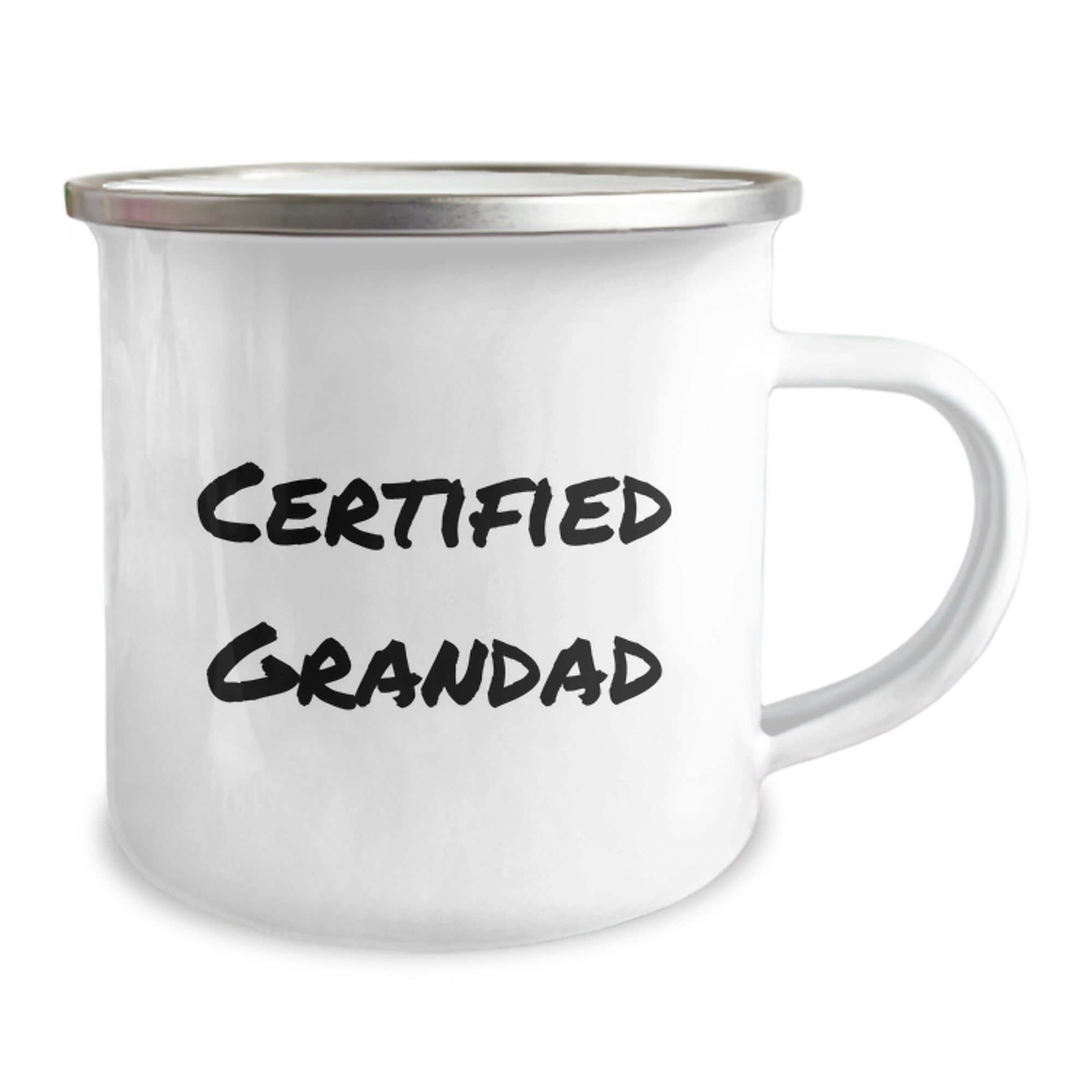 Funny Grandad Camping Mug, Gifts from Family to Grandad, 'Certified Grandad' Quote, 12 oz Stainless Steel, Perfect for Graduation Gift - Image 2