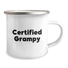 Funny Grampy Gifts from Family, Birthday Unique Mugs for Grampy, Camping Mug with Certified Grampy Quote - Image 2
