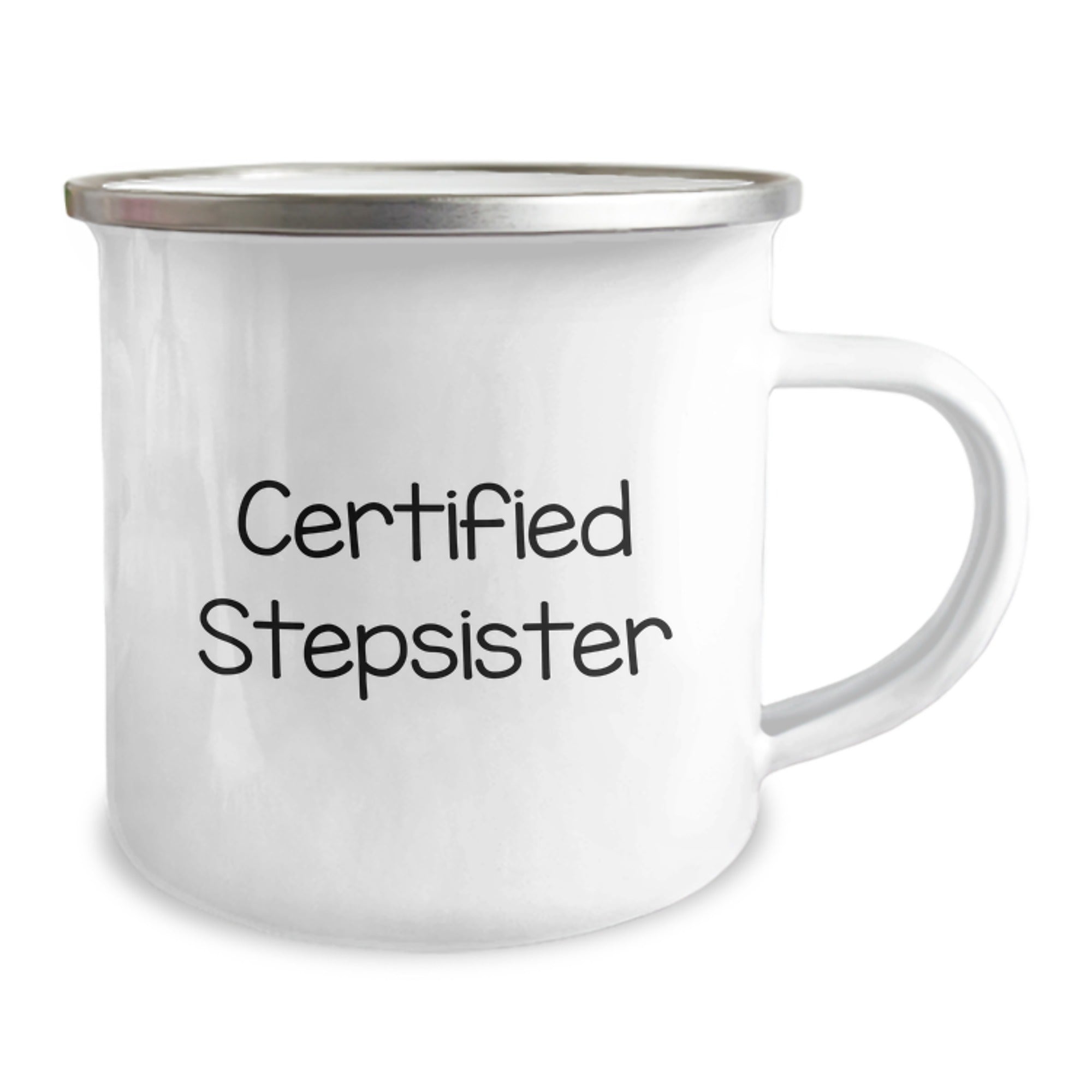 Funny Stepsister Gifts from Men, Unique Camping Mug for Stepsister's Graduation, 'Certified Stepsister' Quote Inside - Image 2