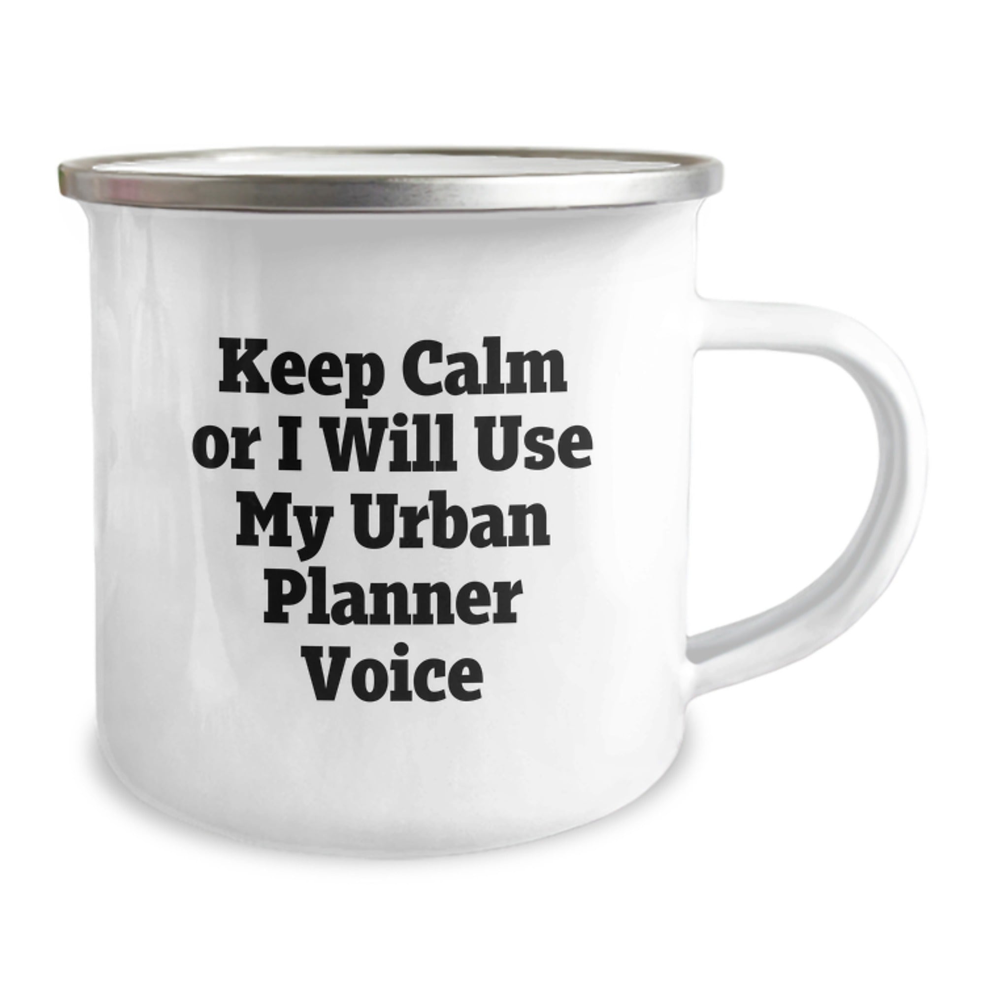Funny Urban Planner Gifts from Friends for Christmas Camping Mug - Keep Calm Or I Will Use My Urban Planner Voice - Image 2