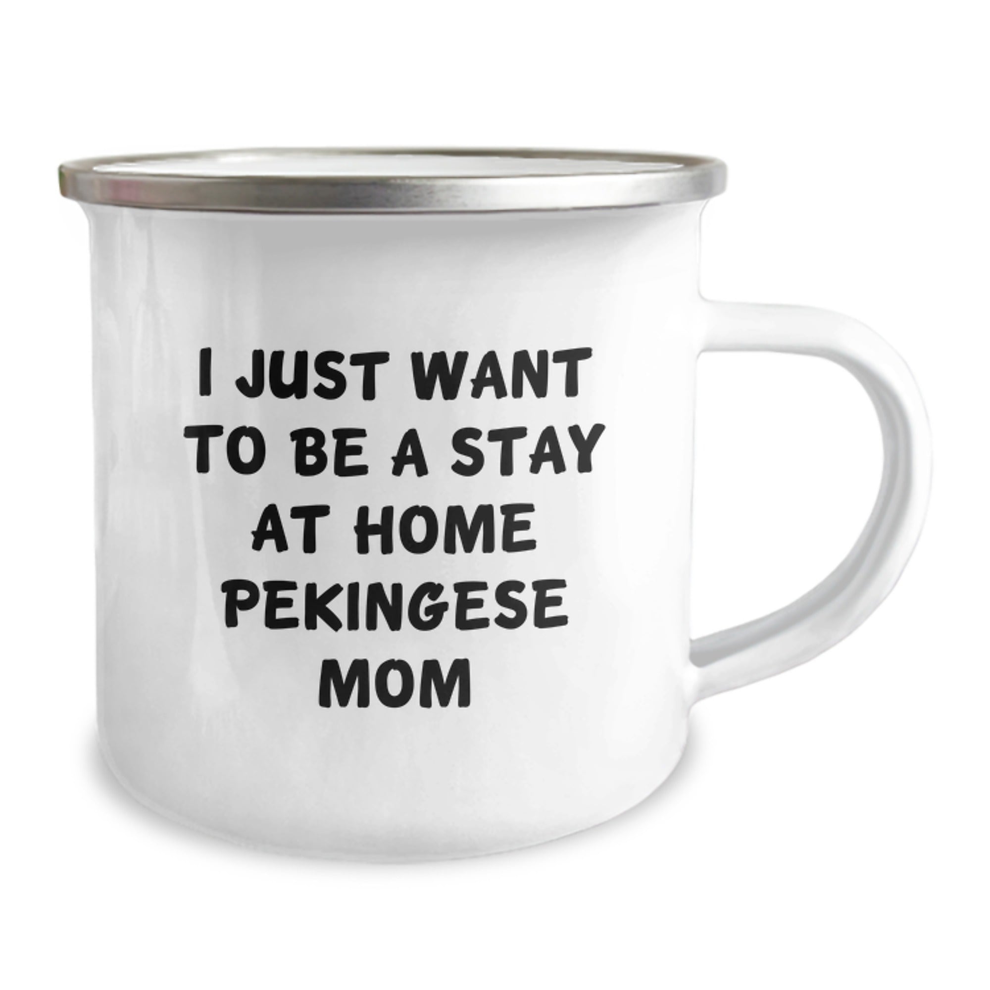 Cute Pekingese Dog Mom Birthday Camping Mug, Funny Gift from Family Friends, Unique Pekingese Dog Lover Cup - Image 2