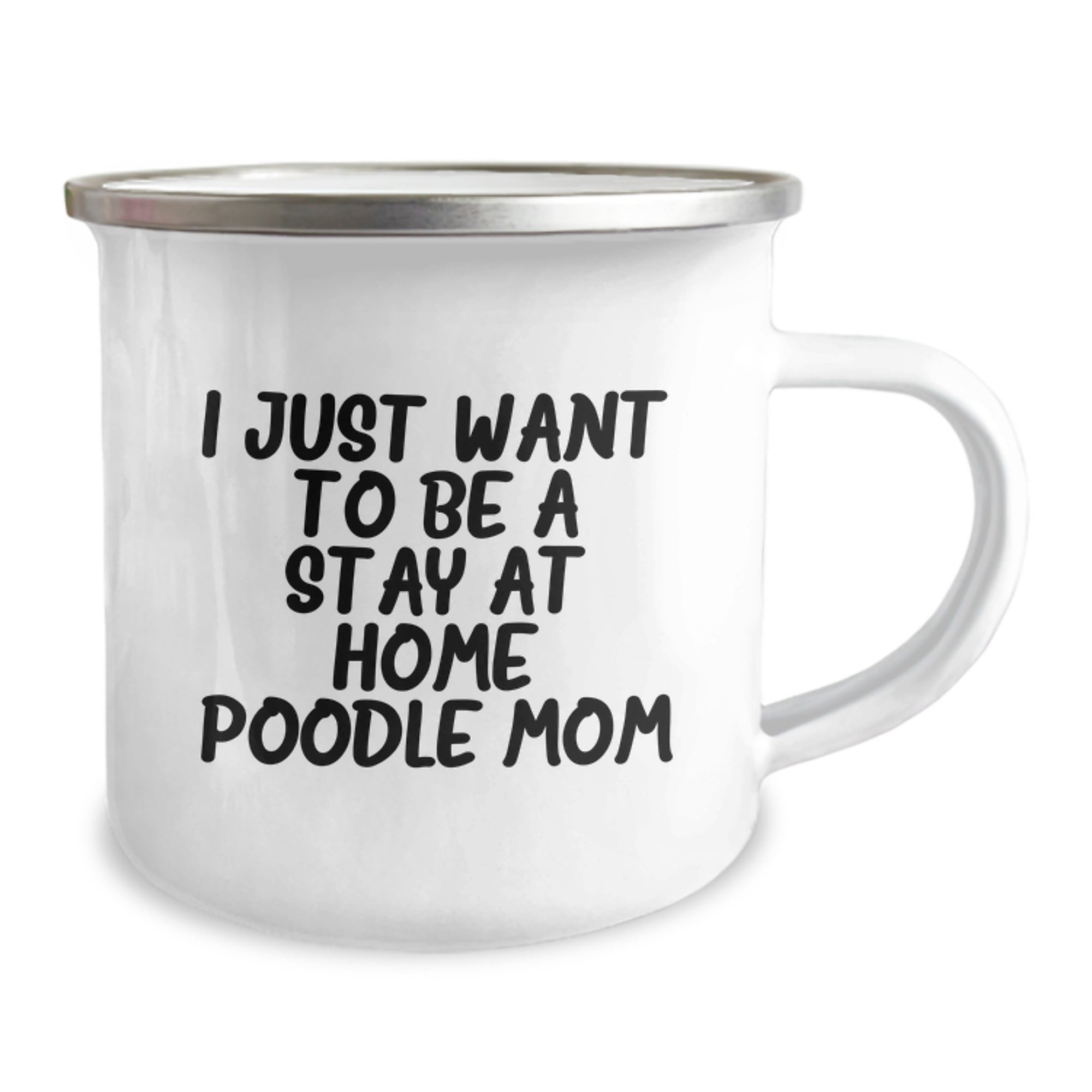 Funny Poodle Dog Gifts for Christmas Unique Presents from Friends and Family - I Just Want To Be A Stay At Home Poodle Mom Camping Mug - Image 2