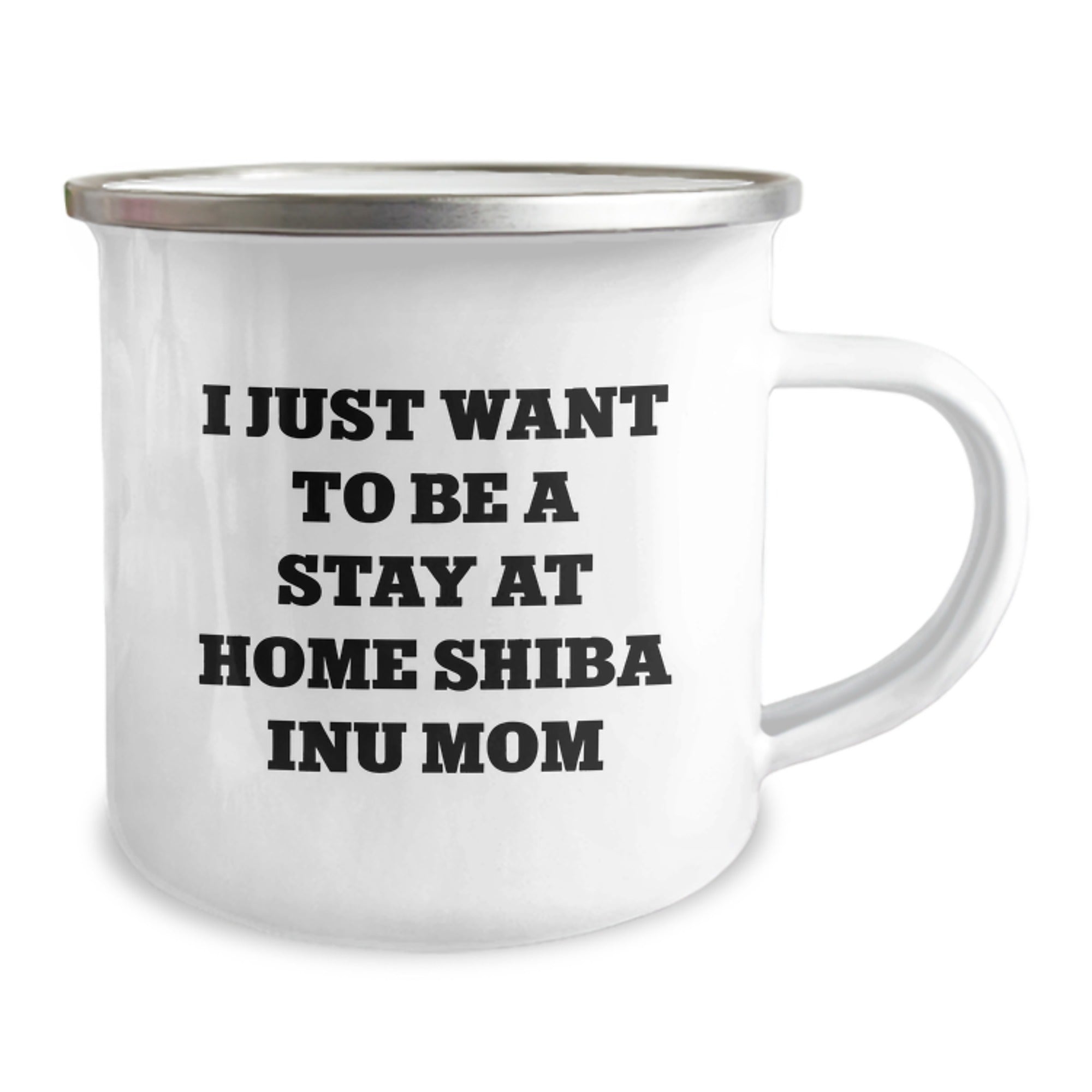 Funny Shiba Inu Dog Gifts from Friends for Men Women Christmas Unique Gifts - I Just Want To Be A Stay At Home Shiba Inu Mom Camping Mug - Image 2