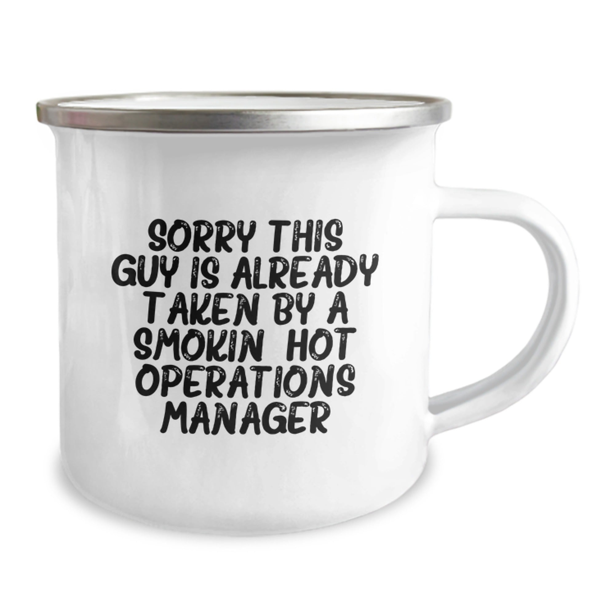 Funny Operations Manager Gifts: Gifts from Friends to Operations Manager, Birthday Camping Mug for Him, 'Sorry This Guy Is Already Taken' Quote - Image 2
