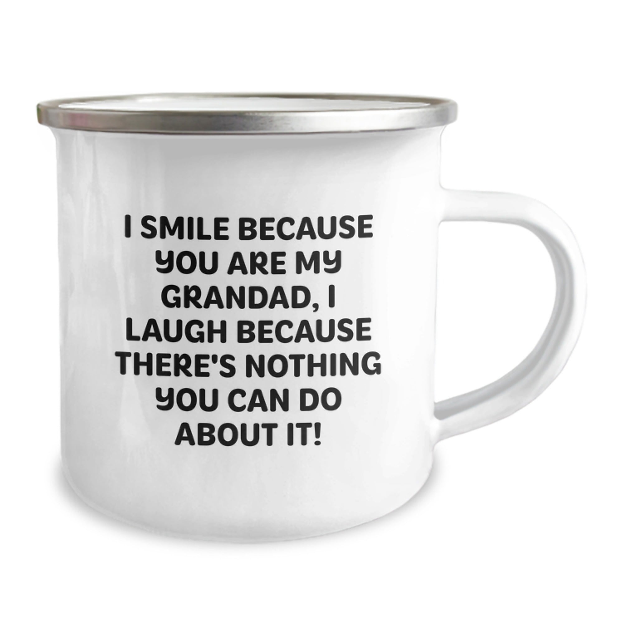 Funny Grandad Gifts from Family - Camping Mug for Grandad - I Smile Because You Are My Grandad - Image 2