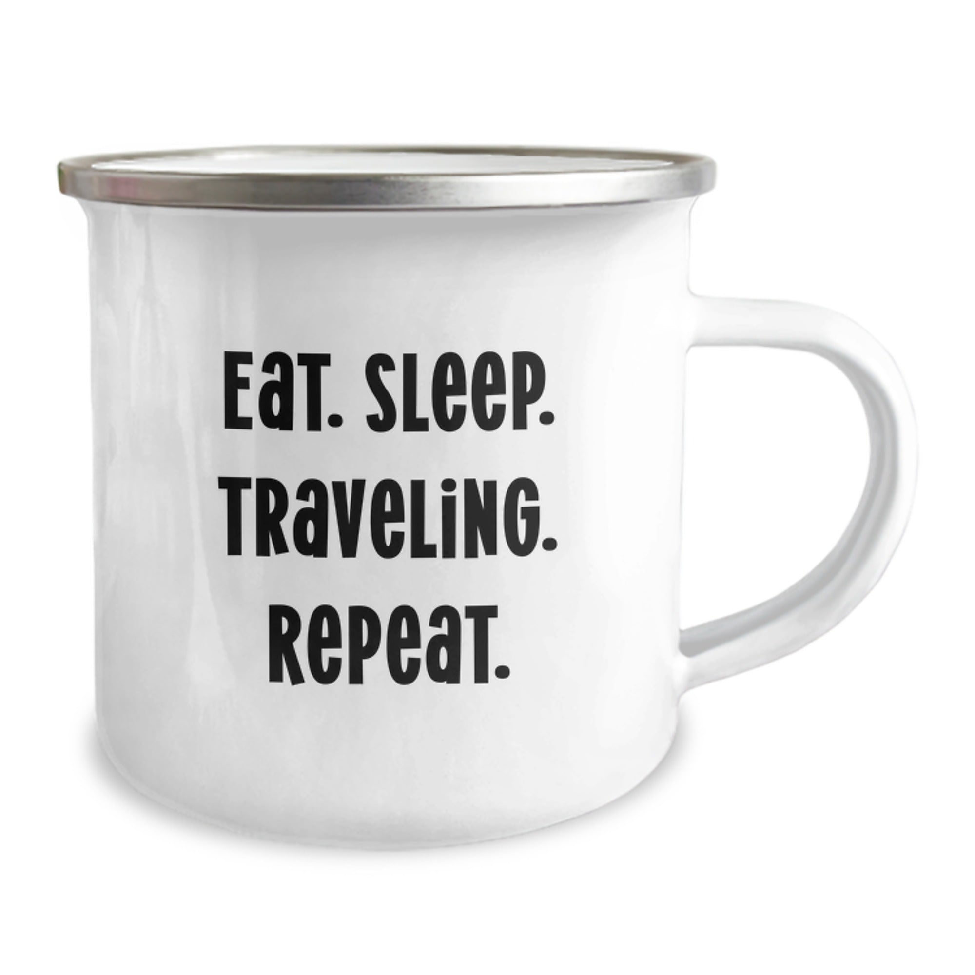 Funny Traveling Gifts for Friends, Unique Camping Mug with Eat. Sleep. Traveling. Repeat. Quote for Birthday - Image 2