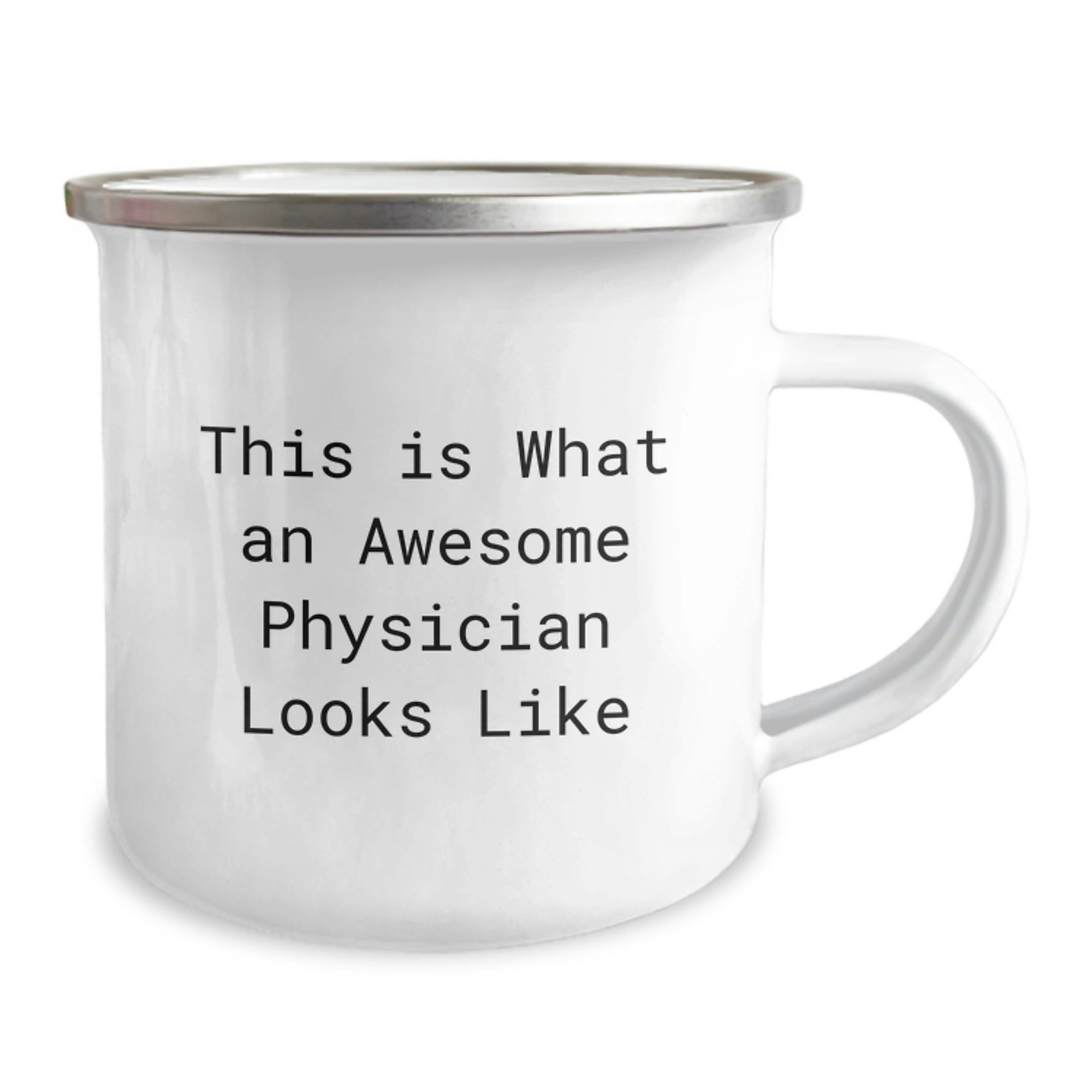 Funny Physician Gifts from Friends, Unique Camping Mug for Graduation Quotes 'This Is What An Awesome Physician Looks Like' - Image 2