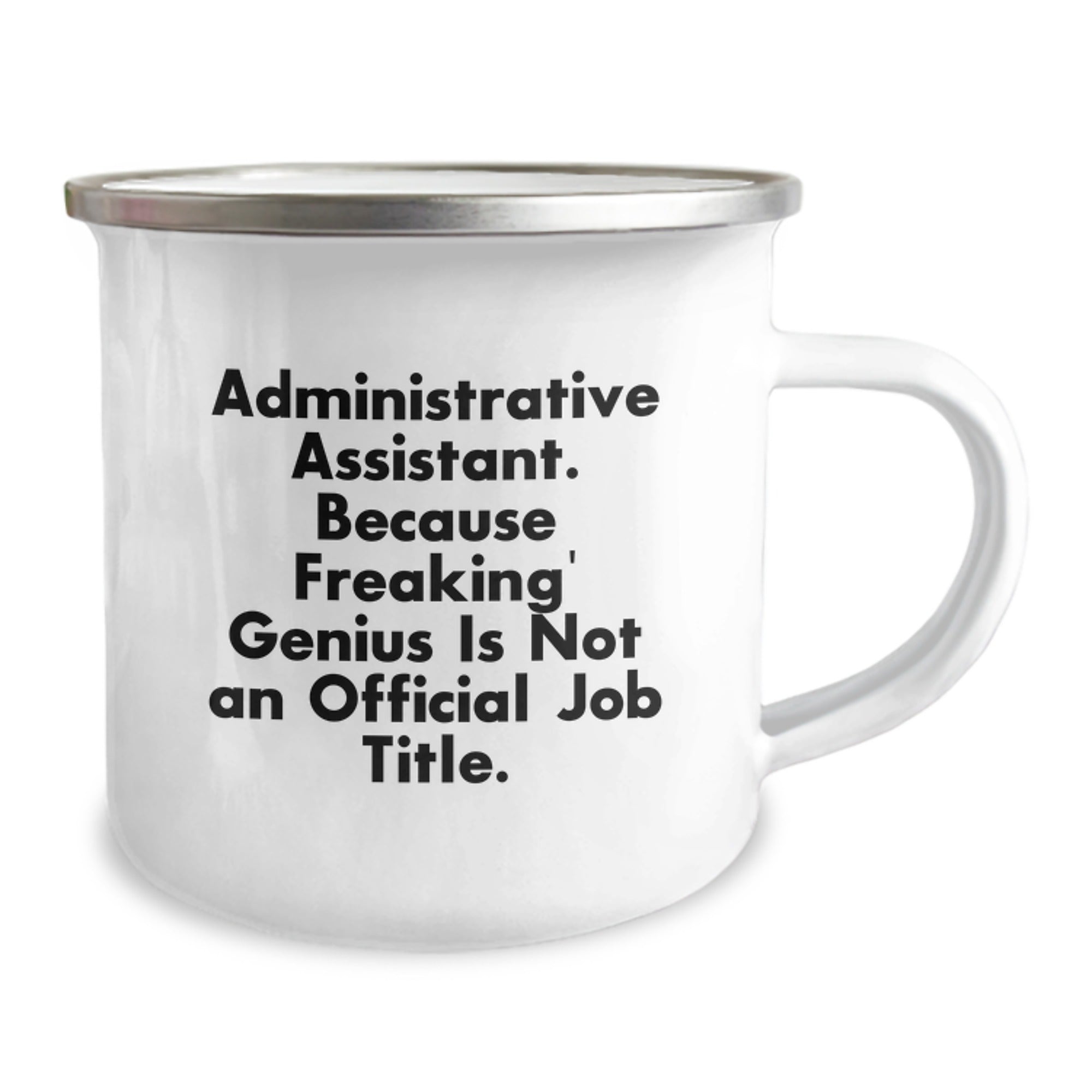 Funny Administrative Assistant Gifts from Friends - Inspirational Mug for Her - Cute Camping Mug with 'Freaking' genius Quote for Christmas Unique Gifts - Image 2