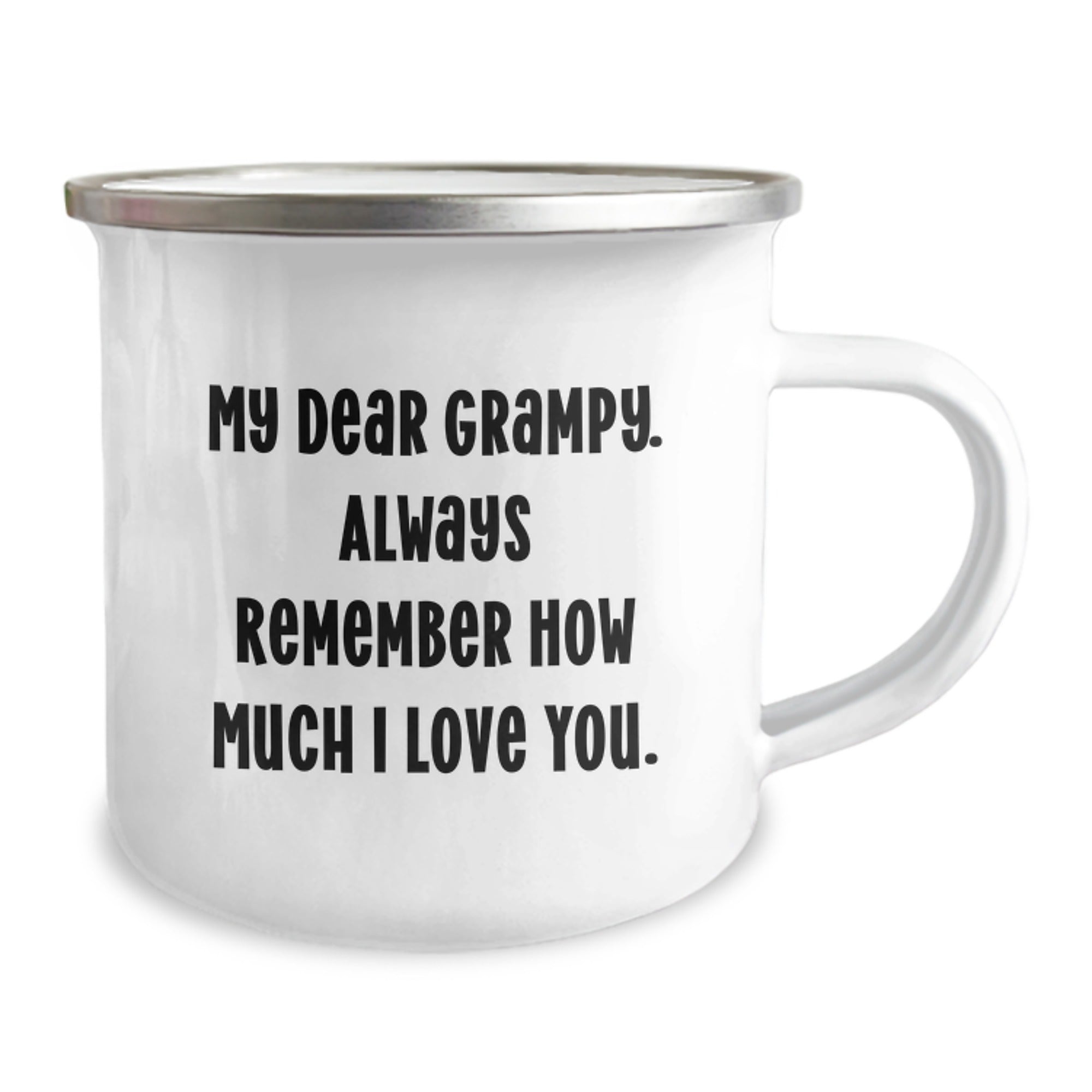 Cute Grampy Gifts for Him, Funny Camping Mug with Birthday Quote, Gifts from Family to Grampy, 12 oz Stainless Steel - Image 2