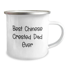 Funny Chinese Crested Dog Gifts for Men - Best Dad Ever, Camping Mug for Birthday, Gifts from Friends and Family - Image 2